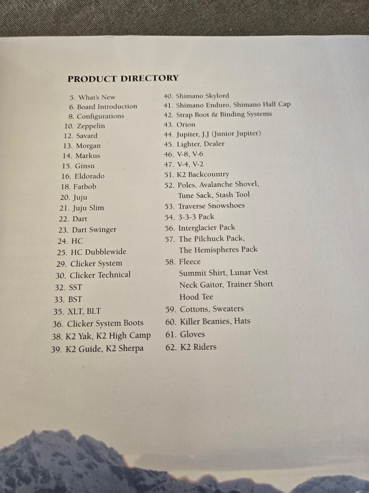 K2 Snowboard Catalog – 1997/1998, 62 pages