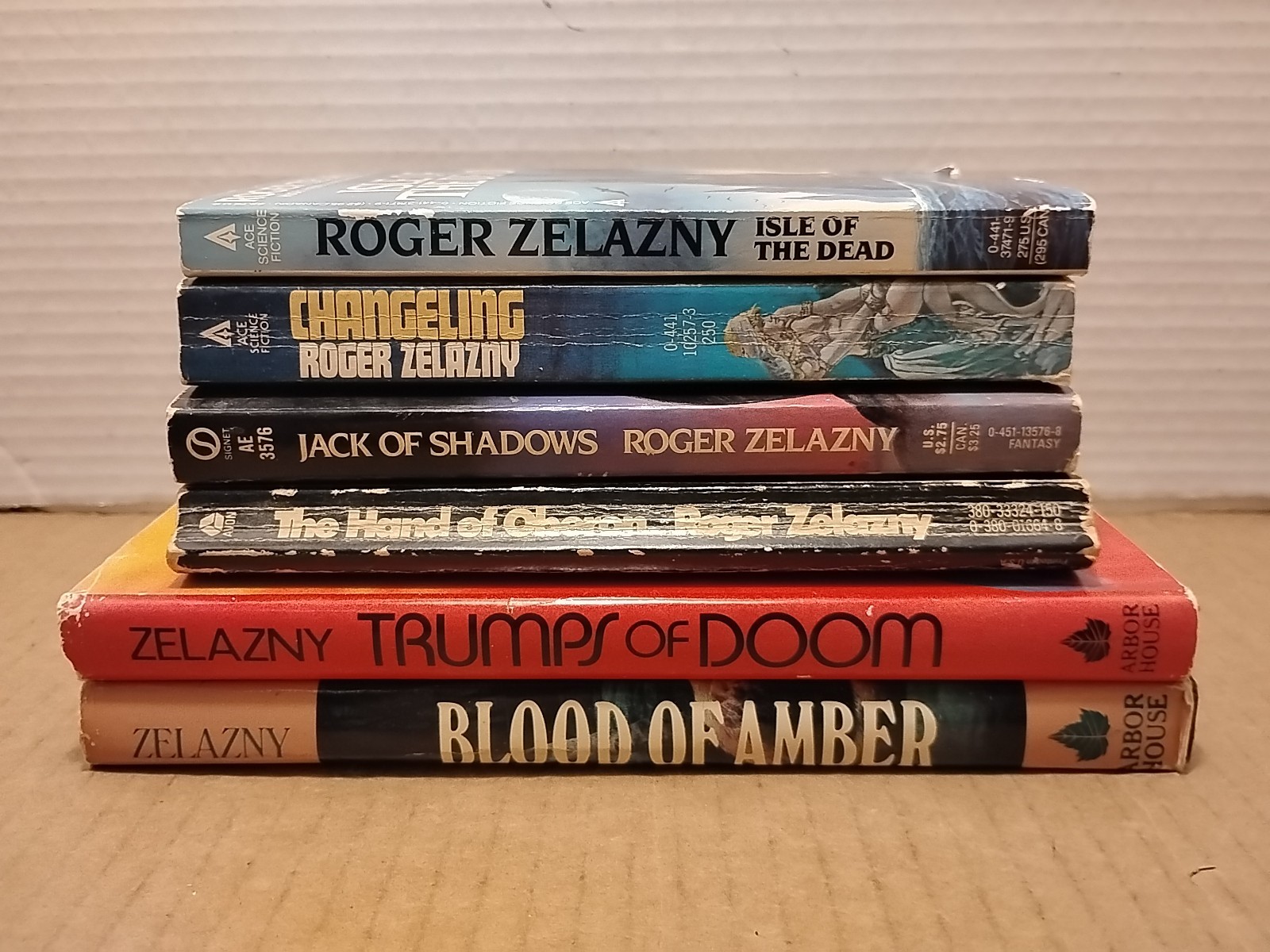 ROGER ZELAZNY – Lot of 6 Sci Fi & Fantasy Novels – Amber Oberon Jack of Shadows