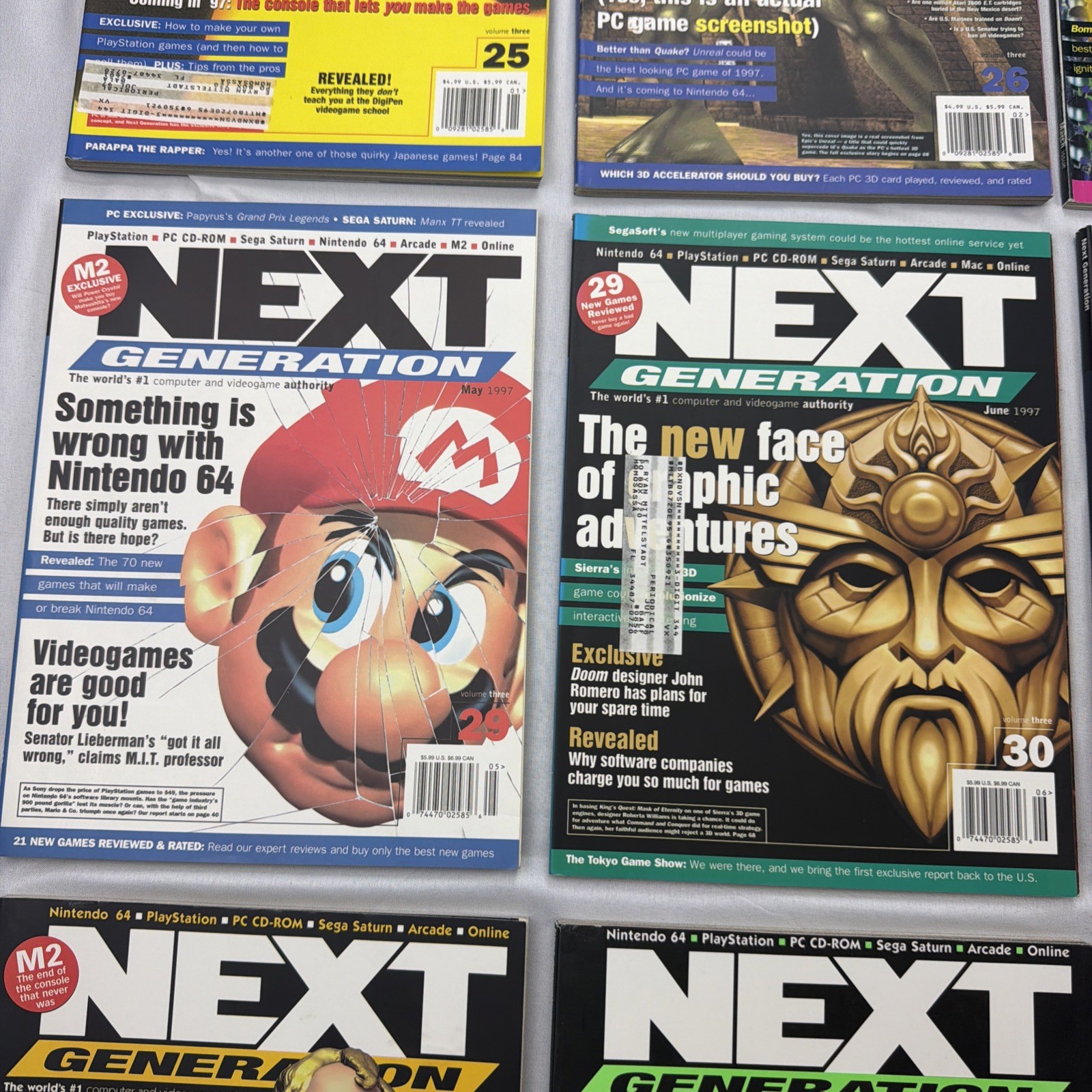 Vintage Next Generation Magazine Lot of 12 Issues 1997, Plus 6 Discs