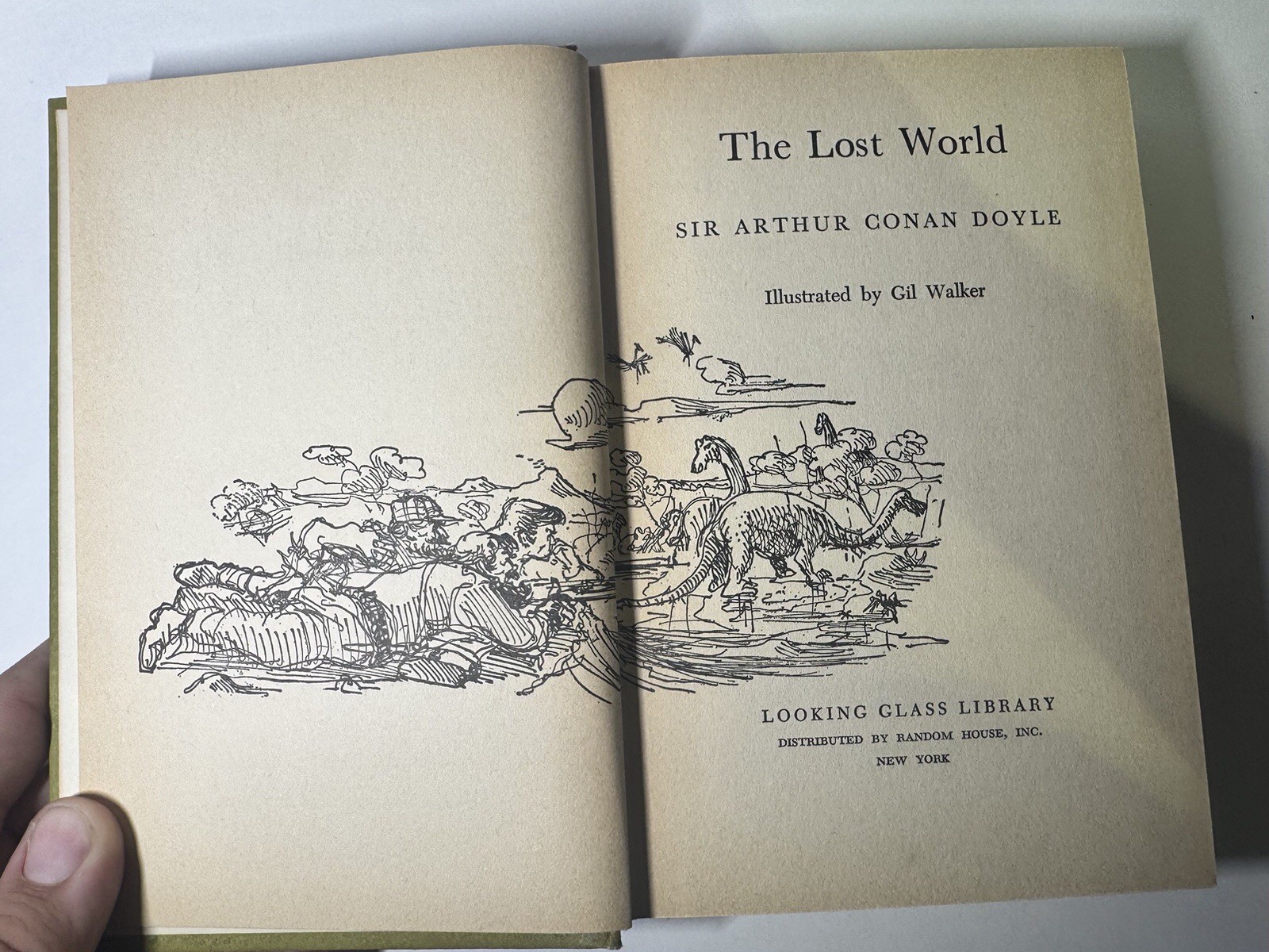 VTG Sir Arthur Conan Doyle The Lost World Dinosaur Looking Glass Library 1959