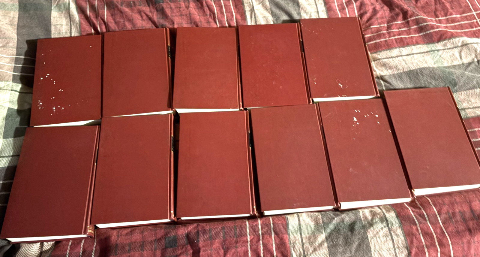 11 volumes of the Harvard Classics 5,6 8-16 red covers gilt 1965 edition VGC