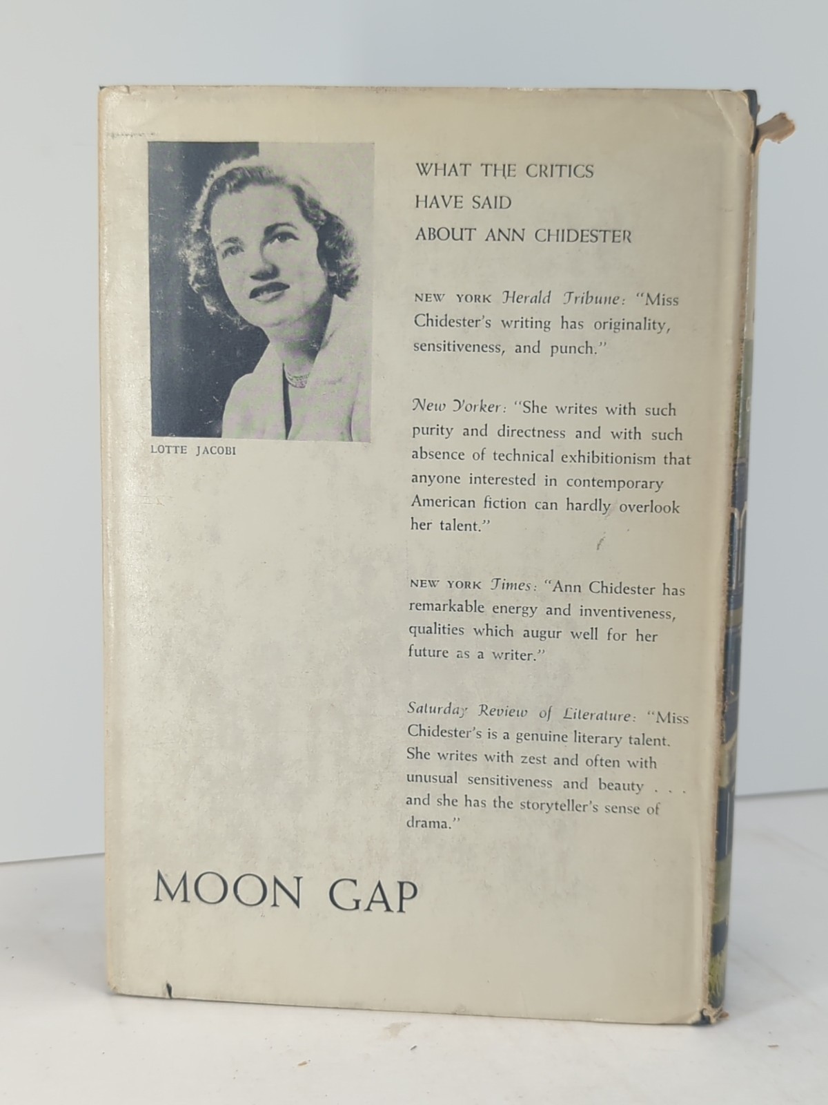 1950 ‘MOON GAP’ by ANN CHIDESTER FEMINIST AUTHOR 1st Ed.