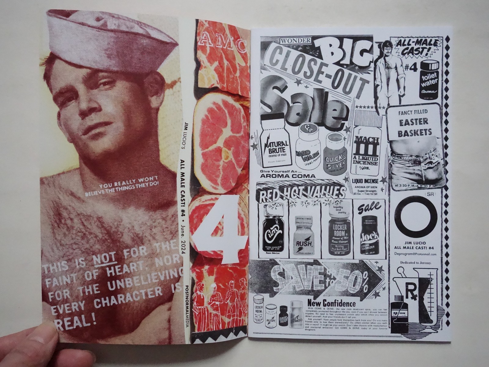 2-Pack! ALL MALE CAST #1/#4 Gay Zine Vintage Gay Magazine 70s Culture Sleaze Art