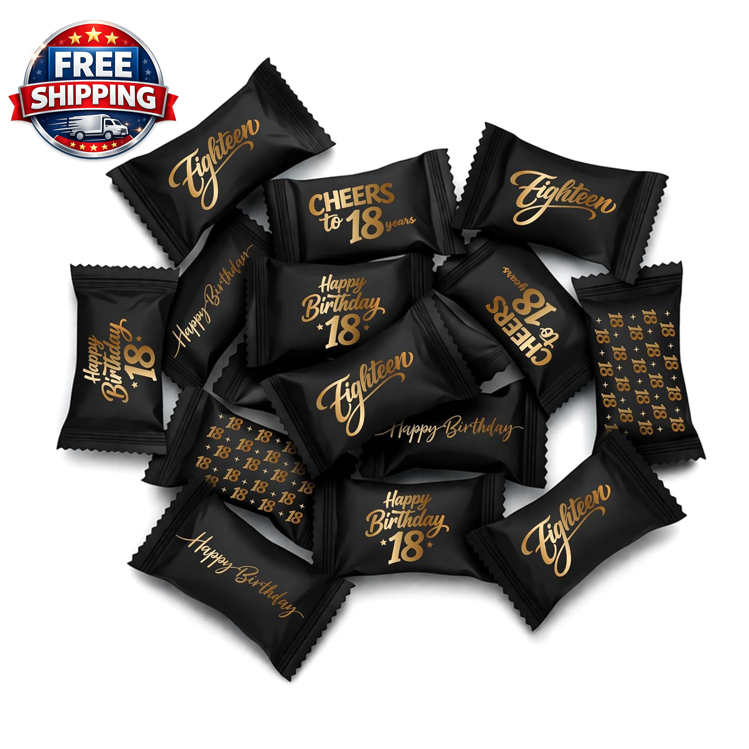 100 Count Cheers to 18 Years Buttermints 13 Oz Individually Wrapped Candy 18Th B
