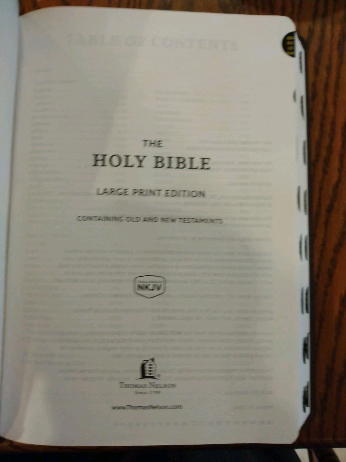 NKJV LARGE PRINT Thinline Bible Thumb Indexed- $134.99 Retail – Genuine Leather