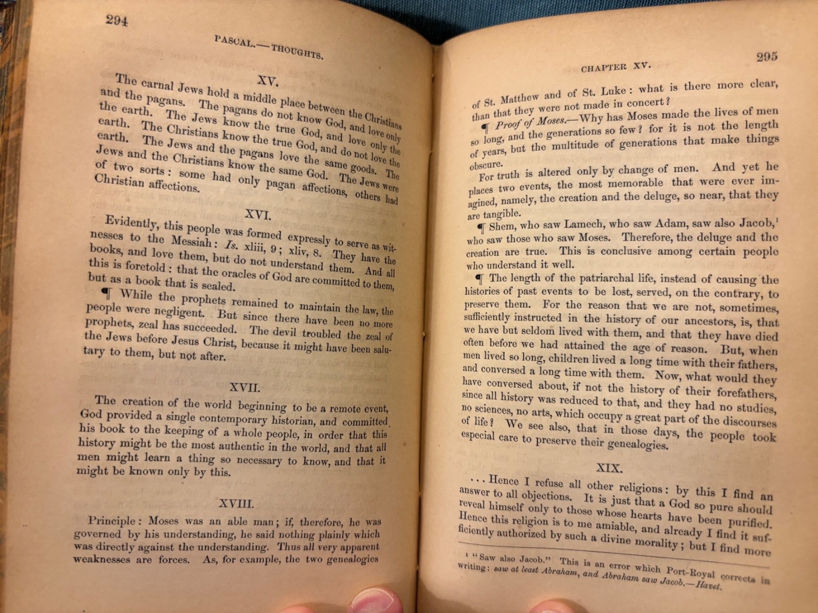 Pascal’s Works. Thoughts, Letters, & Opuscules. 1859. Fine binding. Beautiful!
