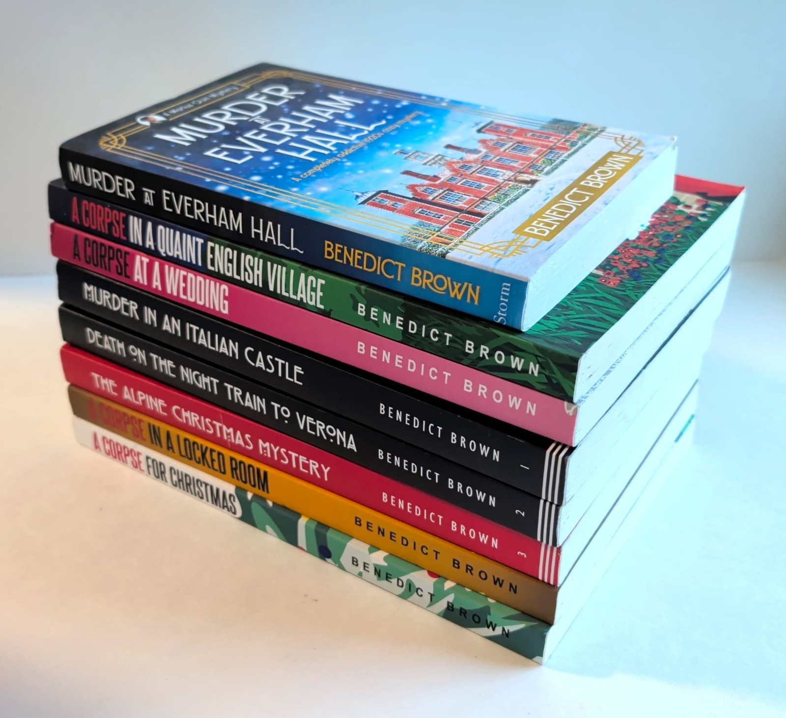 BENEDICT BROWN – Lot of 8 Mystery Books in LIKE NEW Condition – A Corpse, Alpine