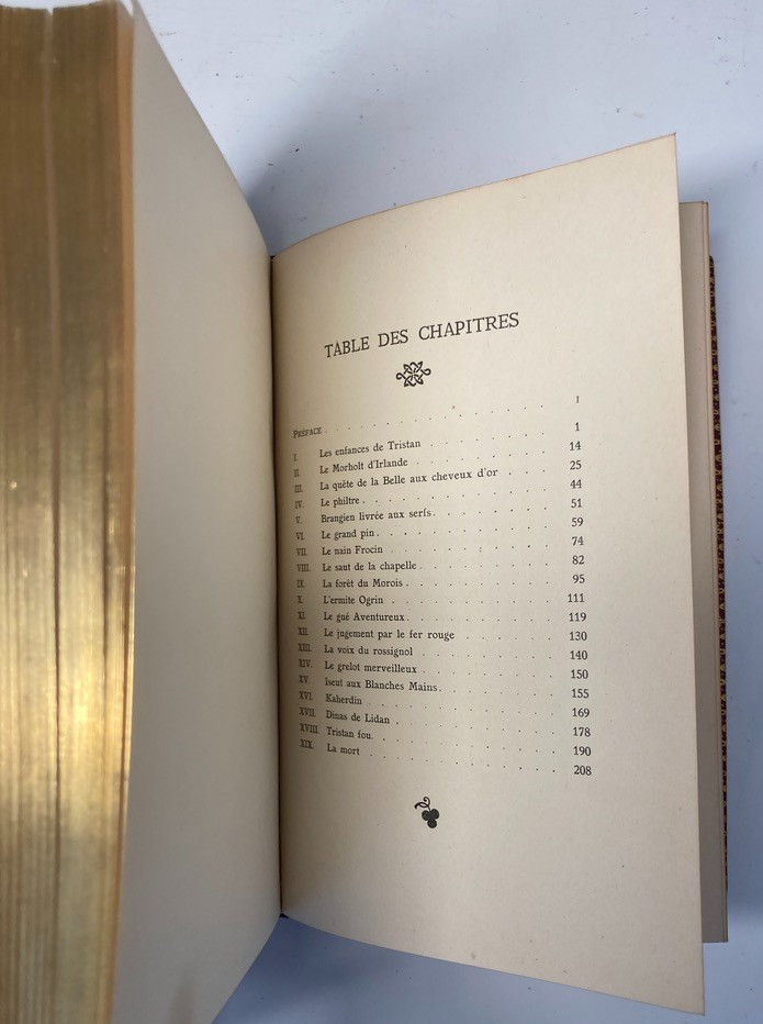 1924 Tristan et Iseut Joseph Bédier Fine Leather Binding Hachette London Pollen