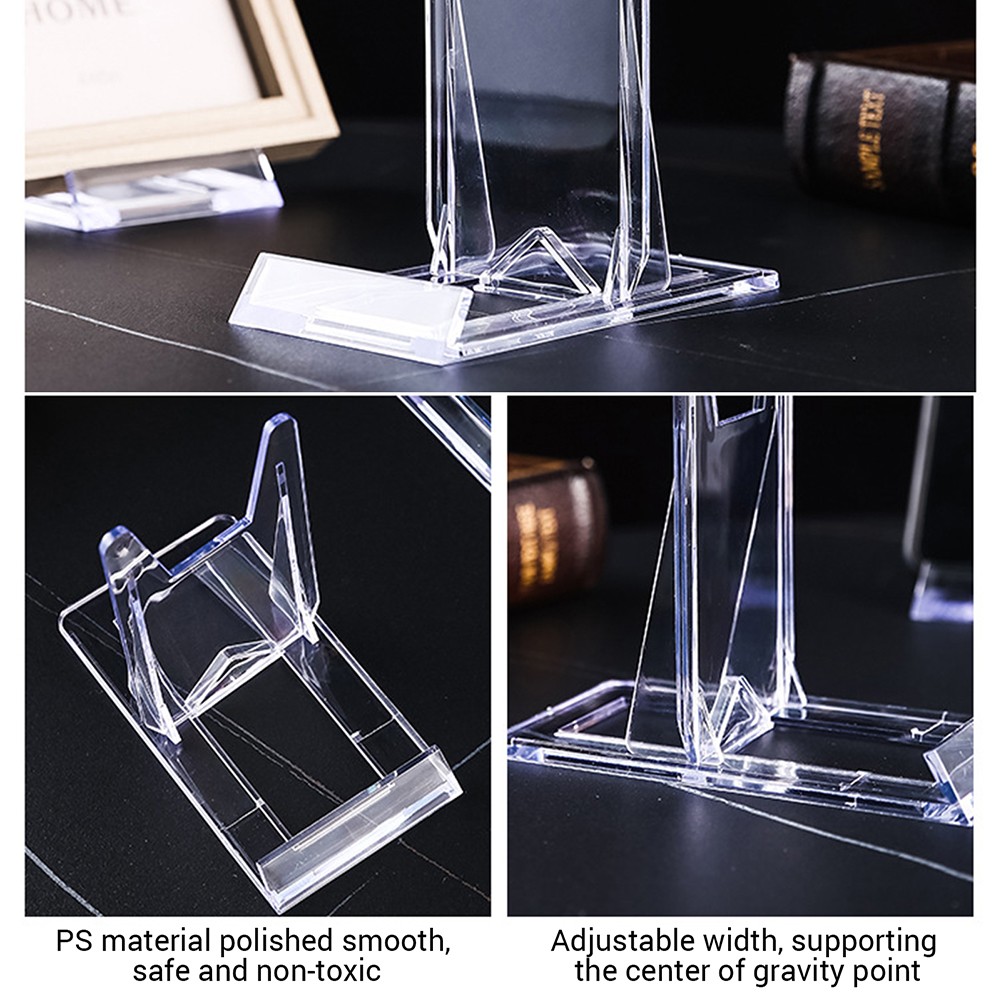 5PACK Clear Acrylic Stand Easel for Sports Trading Cards,Photos,Plates,Phones
