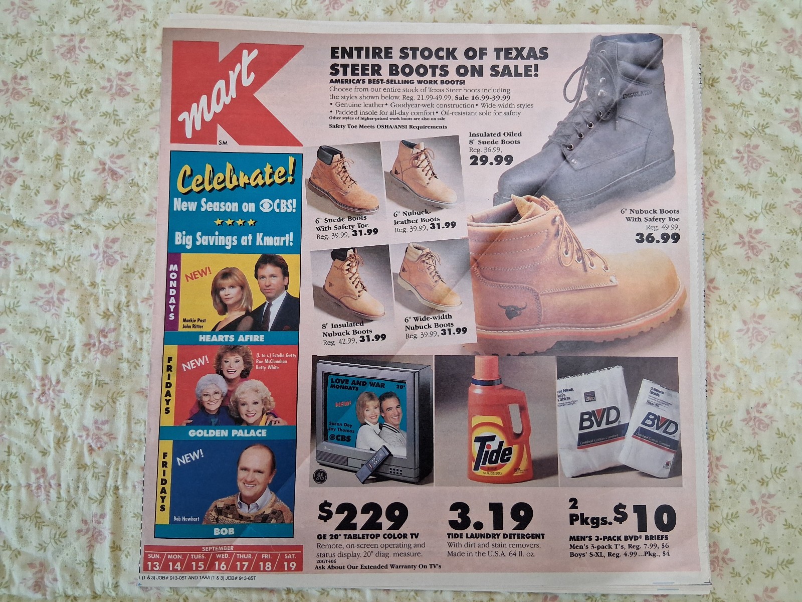 Vintage 1992 Kmart Department Store Weekly Newspaper Brochure Flyer John Ritter