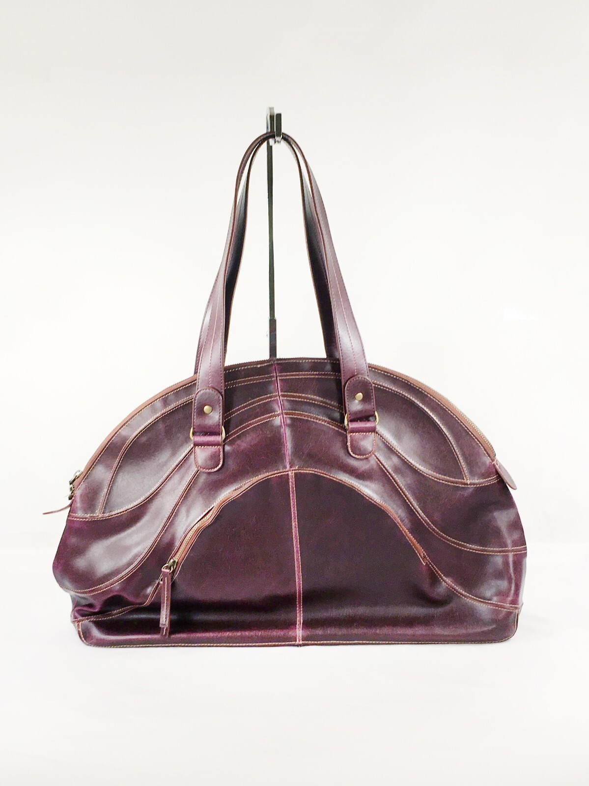 Matt & Nat Bowler/Doctor/Satchel Shoulder Bag, Burgundy Vegan Faux Leather, NWOT