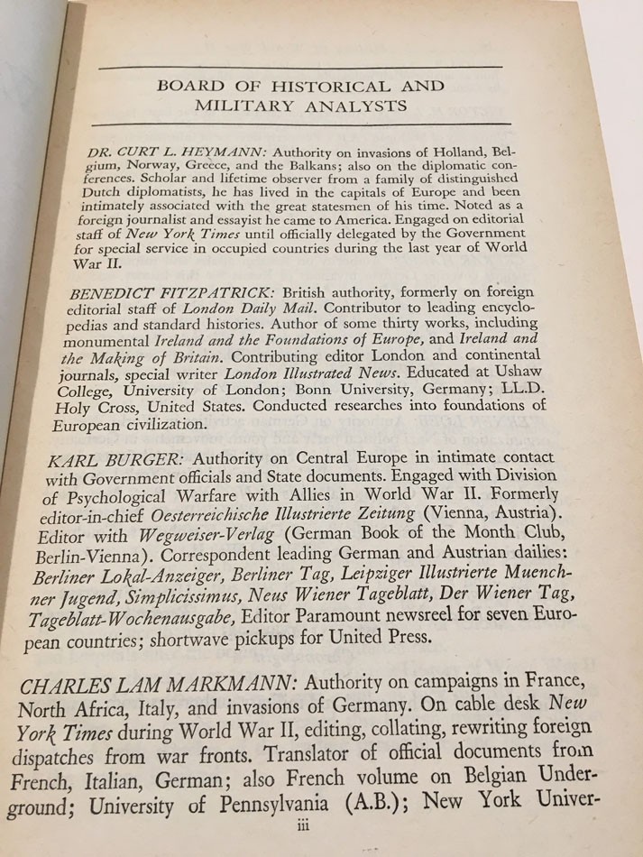 COMPLETE HISTORY OF WORLD WAR II FRANCIS TREVELYAN MILLER HC 999 PAGES 1945/47