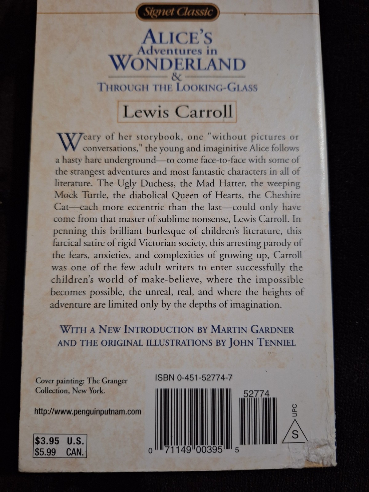 Book~Alice’s Adventure In Wonderland & Through The Looking Glass~Lewis Carroll