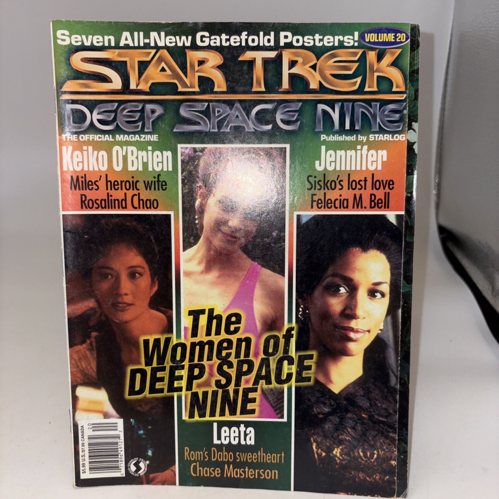 STAR TREK DEEP SPACE NINE MAGAZINE VOLUME 20 – G Vg – 1996 W Posters