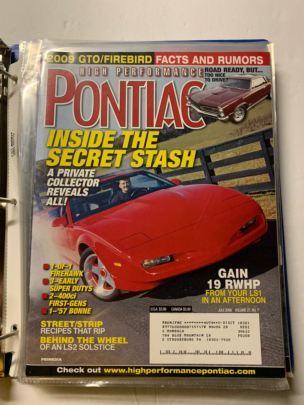 Pontiac MAGAZINE 2006… 12 In Total. Near Mint-Mint. None Finer