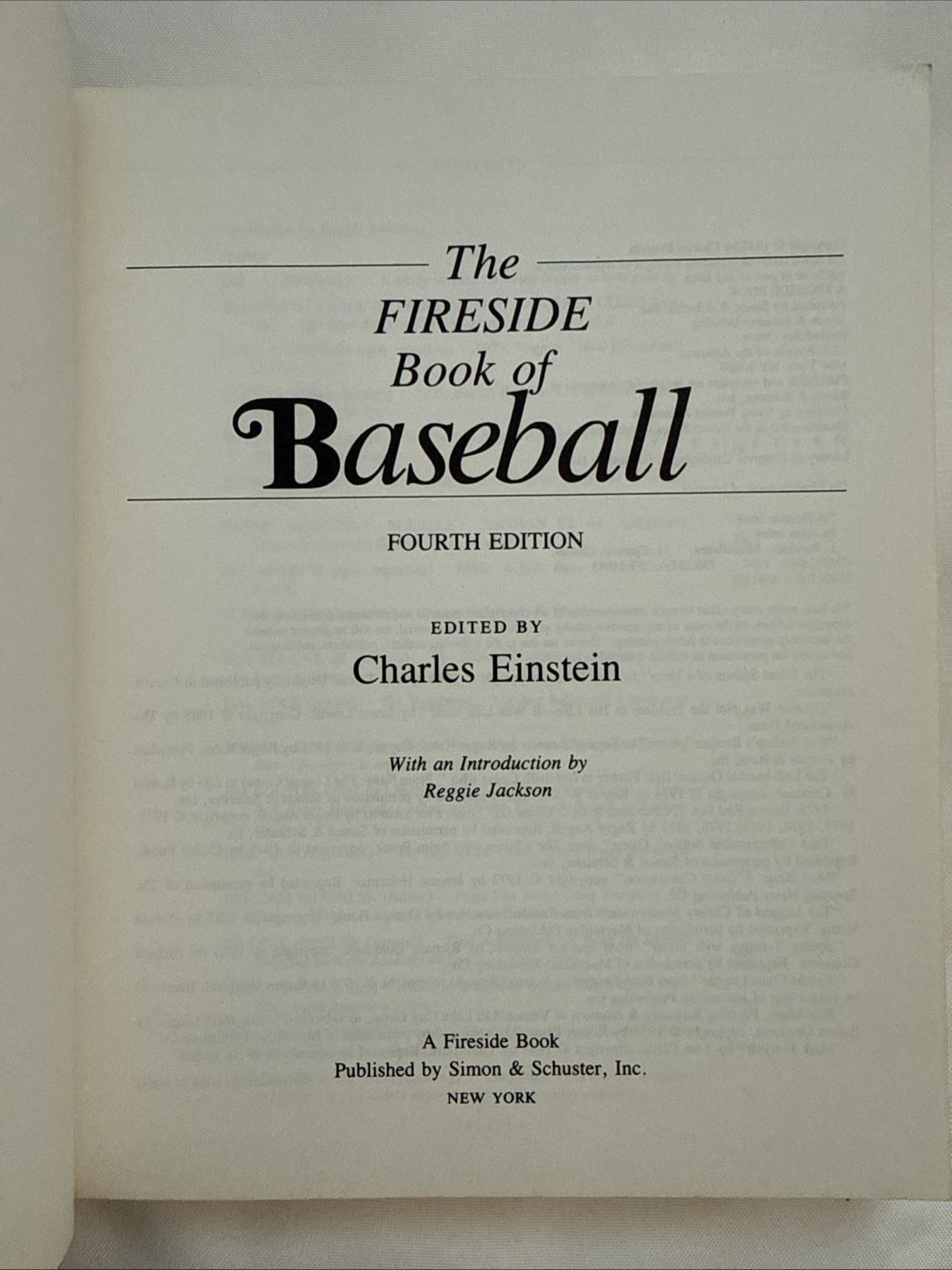 Vintage-Fireside Book of Baseball 4 Volumes-Edited by Charles Einstein-HC Books