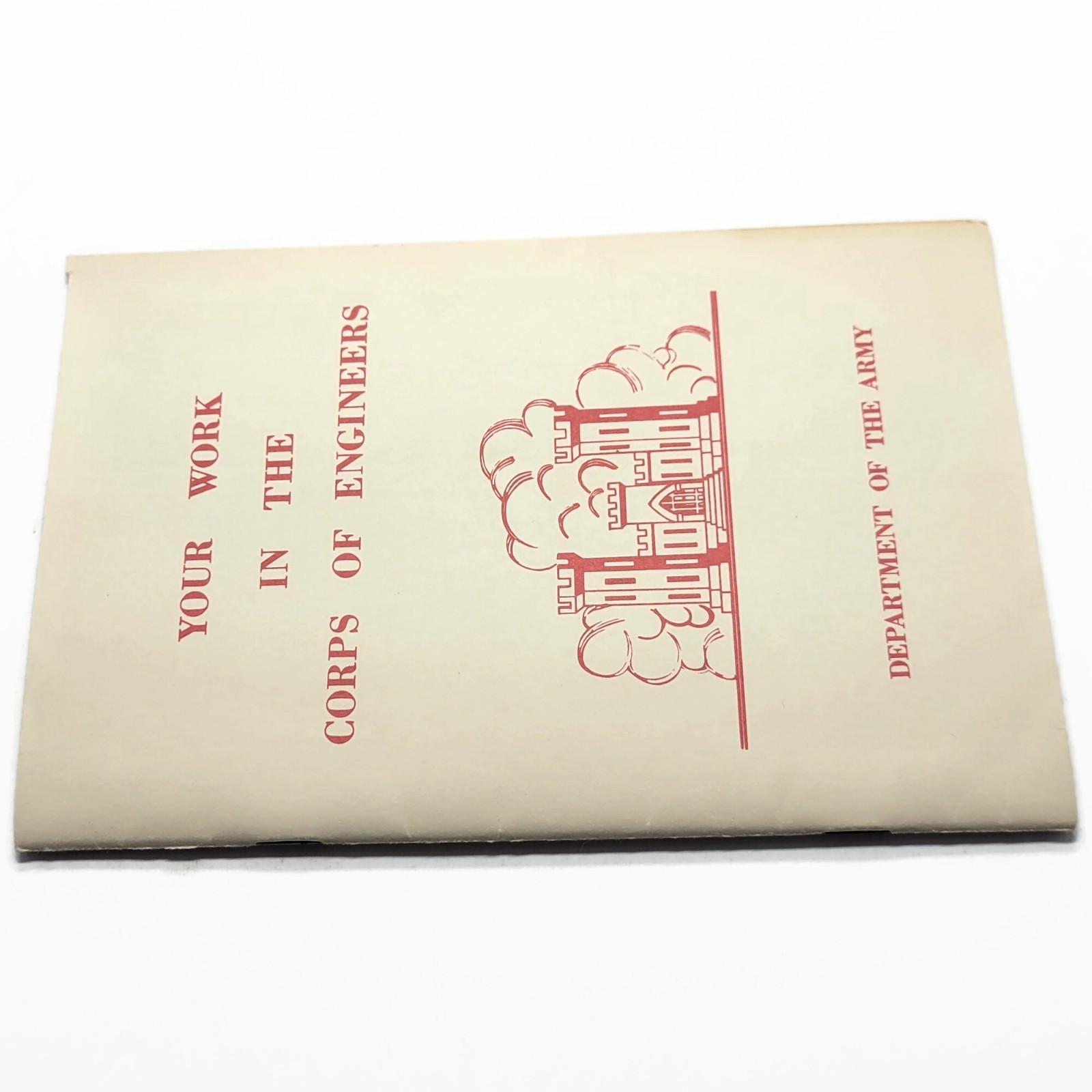 Vintage 1961 US Army Corps of Engineers Civilian Employee Hand-book Manual Map