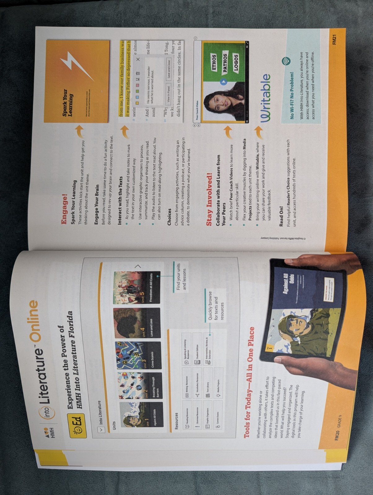 HMH Into Literature Florida Student Grade 9 Workbook