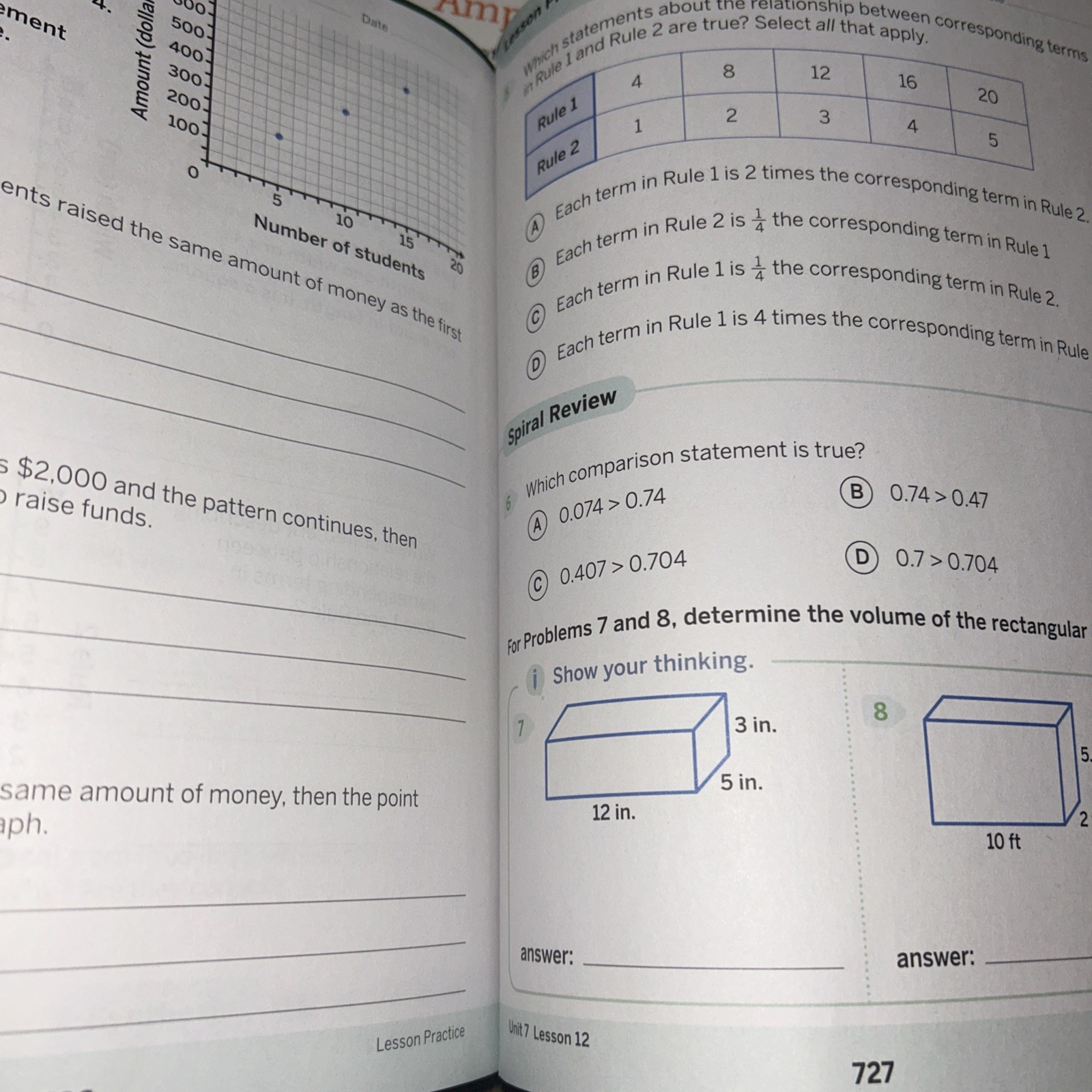 Amplify Desmos Math: Grade 5 Volume 2 Units 5-7 Student Edition 2023