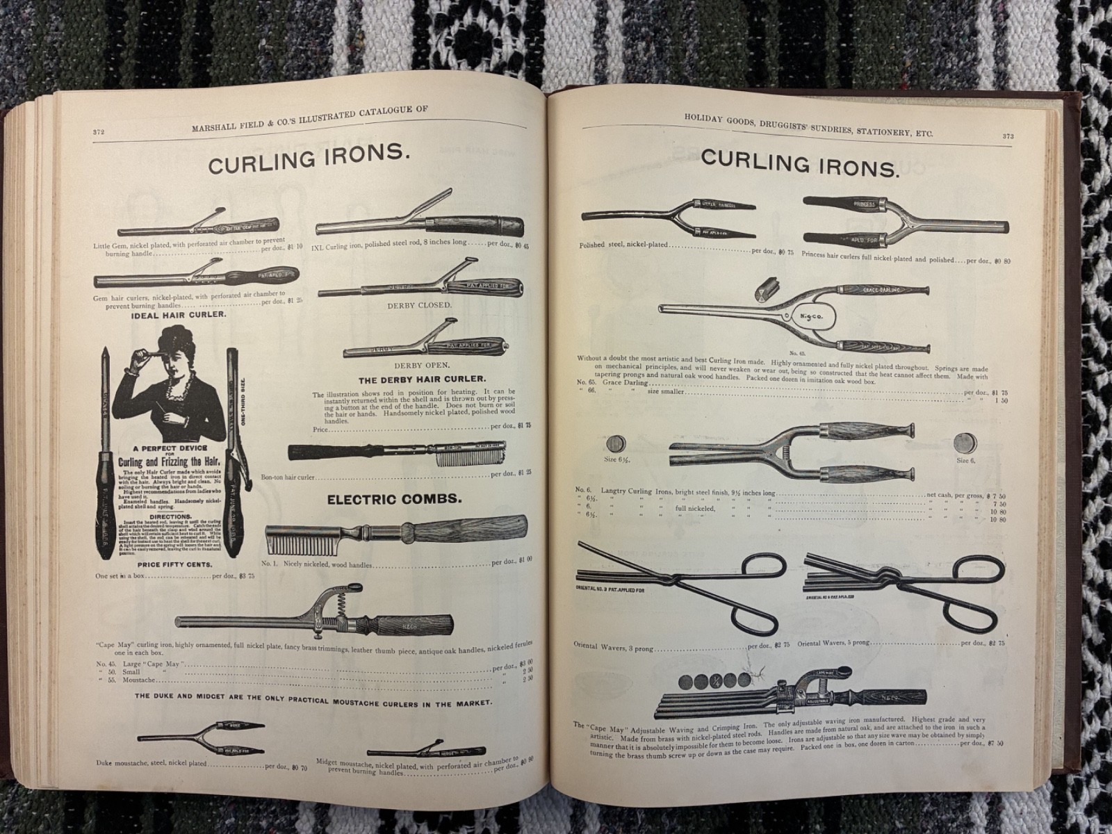 Original Marshall Field Catalogue 1892-1893 – toys, dolls, perfumes, instruments