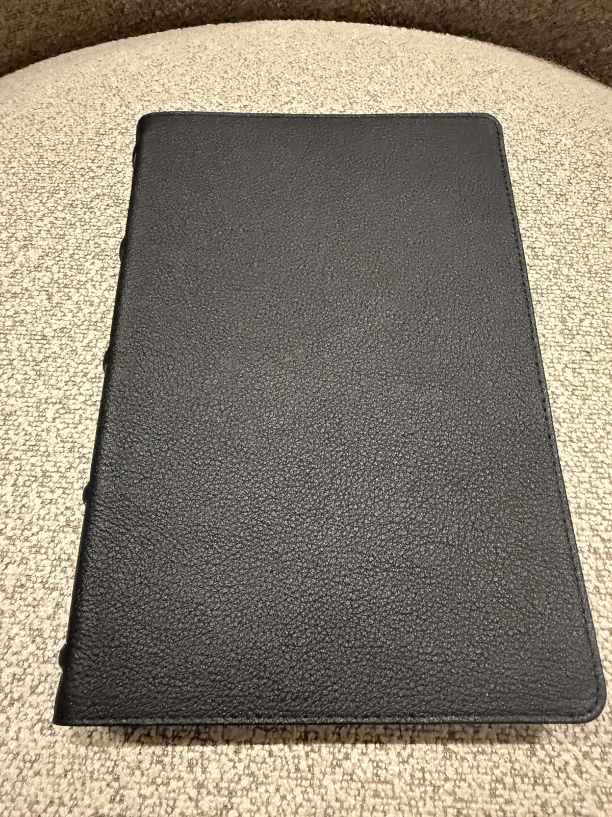 NKJV Large Print Thinline Reference Bible, Blue Letter, Maclaren Genuine Leather