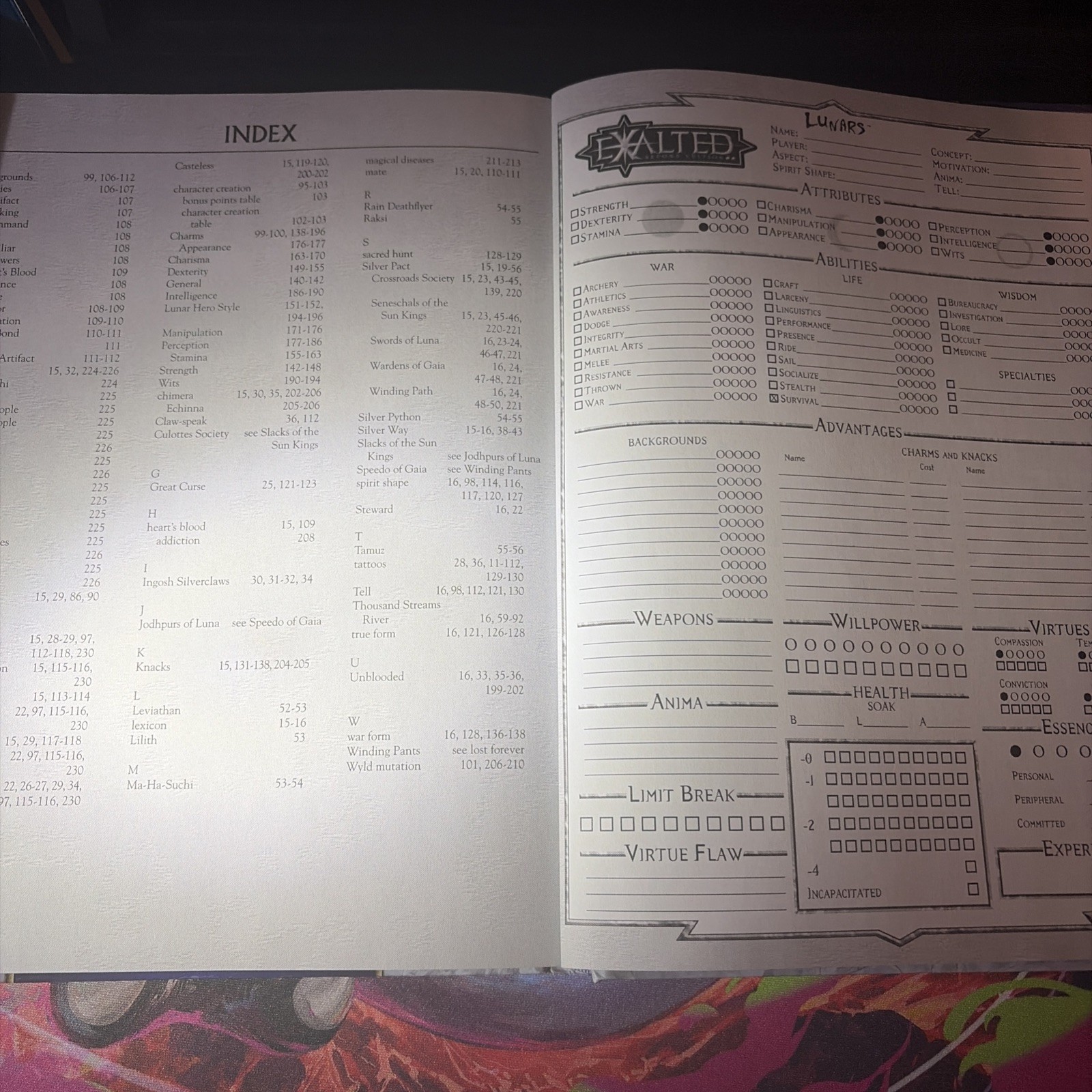 Lunars The Manual Of Exalted Power Exalted Second Edition WW80101
