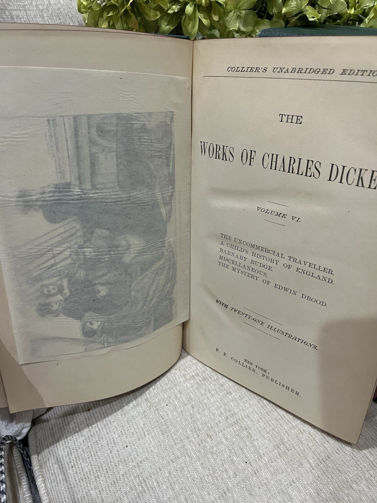 Charles Dickens Works Collier’s Unabridged Edition Vol 1-6 Hardcover Vintage