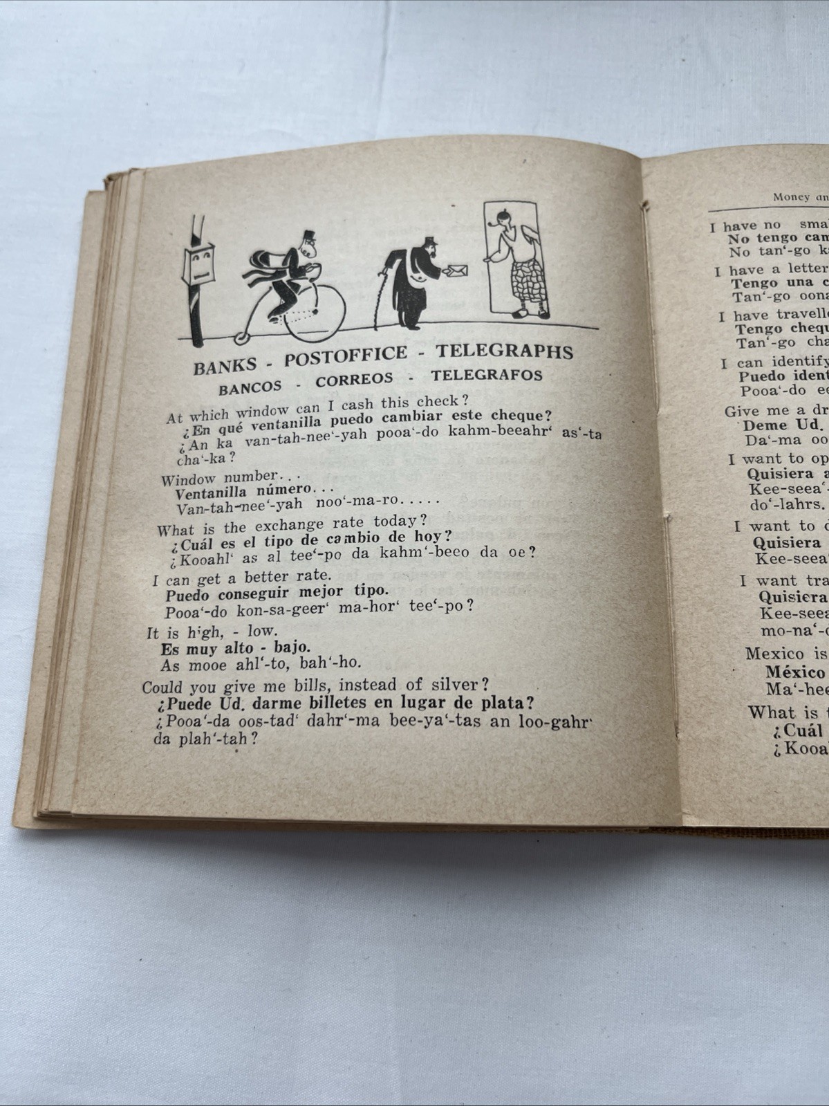 1935 Spanish For Your Mexican Visit Cloth Cover Book By Frances Toor 222 Pages