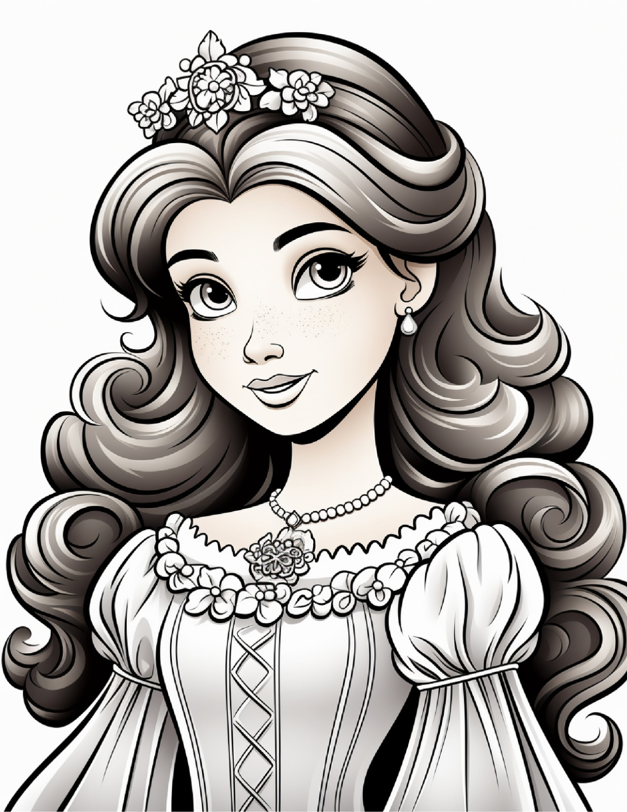 Princess Coloring BookEasy & Relaxing Designs for Adults, Teens, Beginners