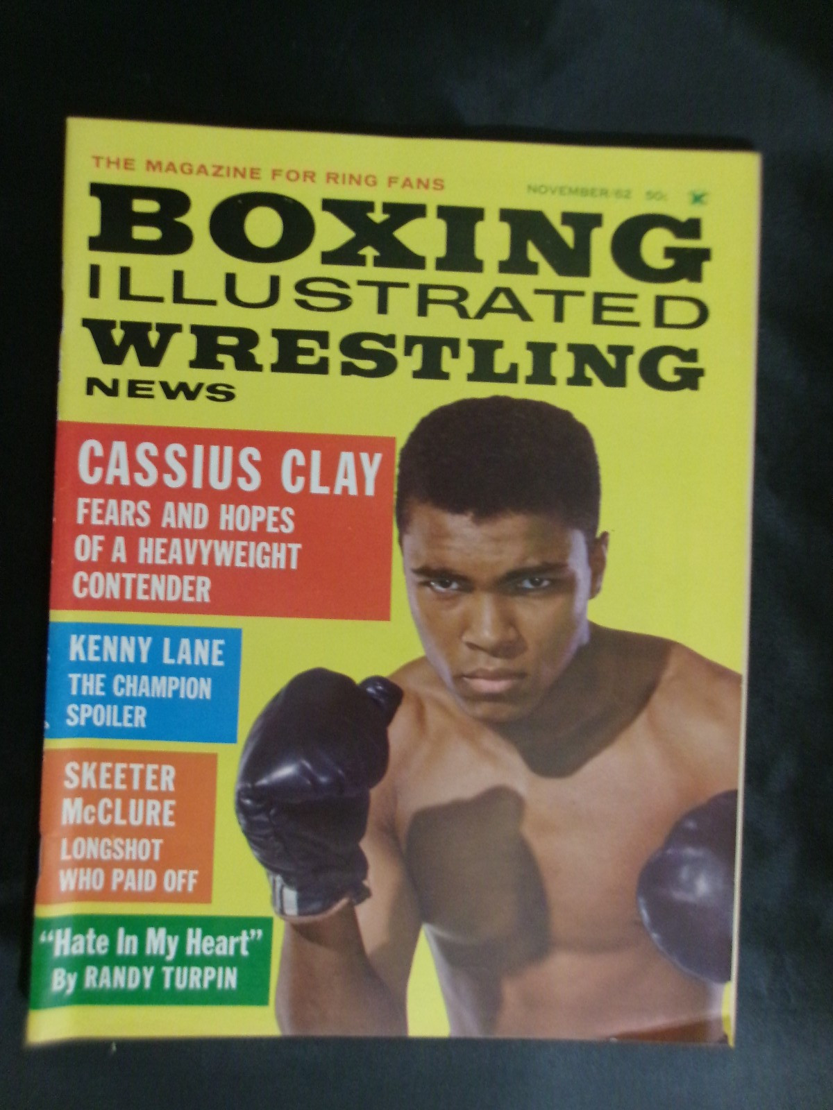 Boxing Illustrated Wrestling News Nov 1962 Cassius Clay Muhammad Ali Magazine