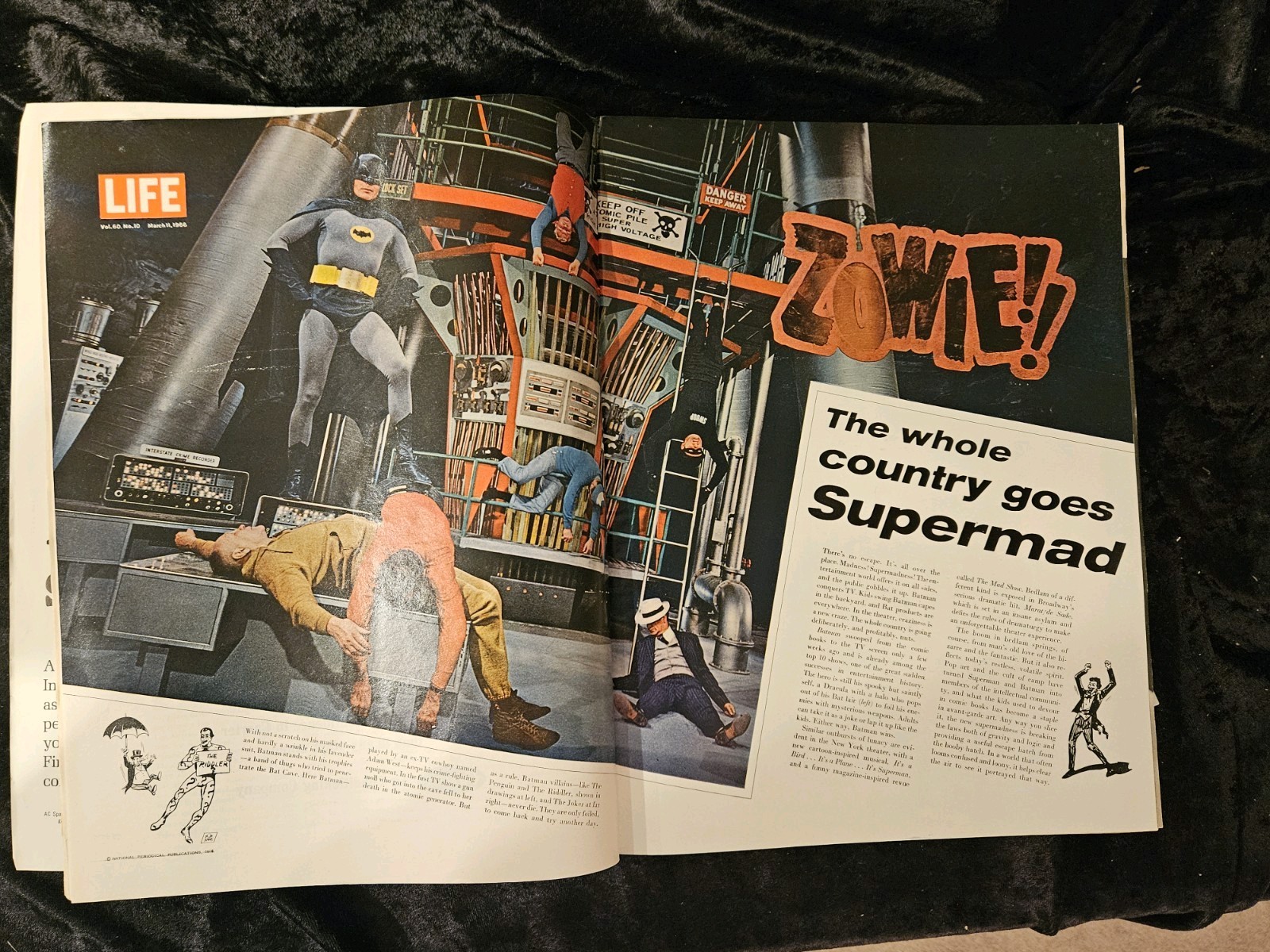 BATMAN: March 11th 1966 Life Magazine, AND Hallmark Ornament from cover photo