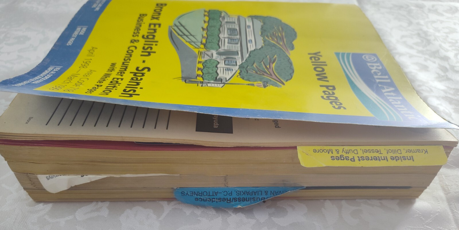 Bell Atlantic Yellow Pages NY Bronx English-Spanish Area Code 719