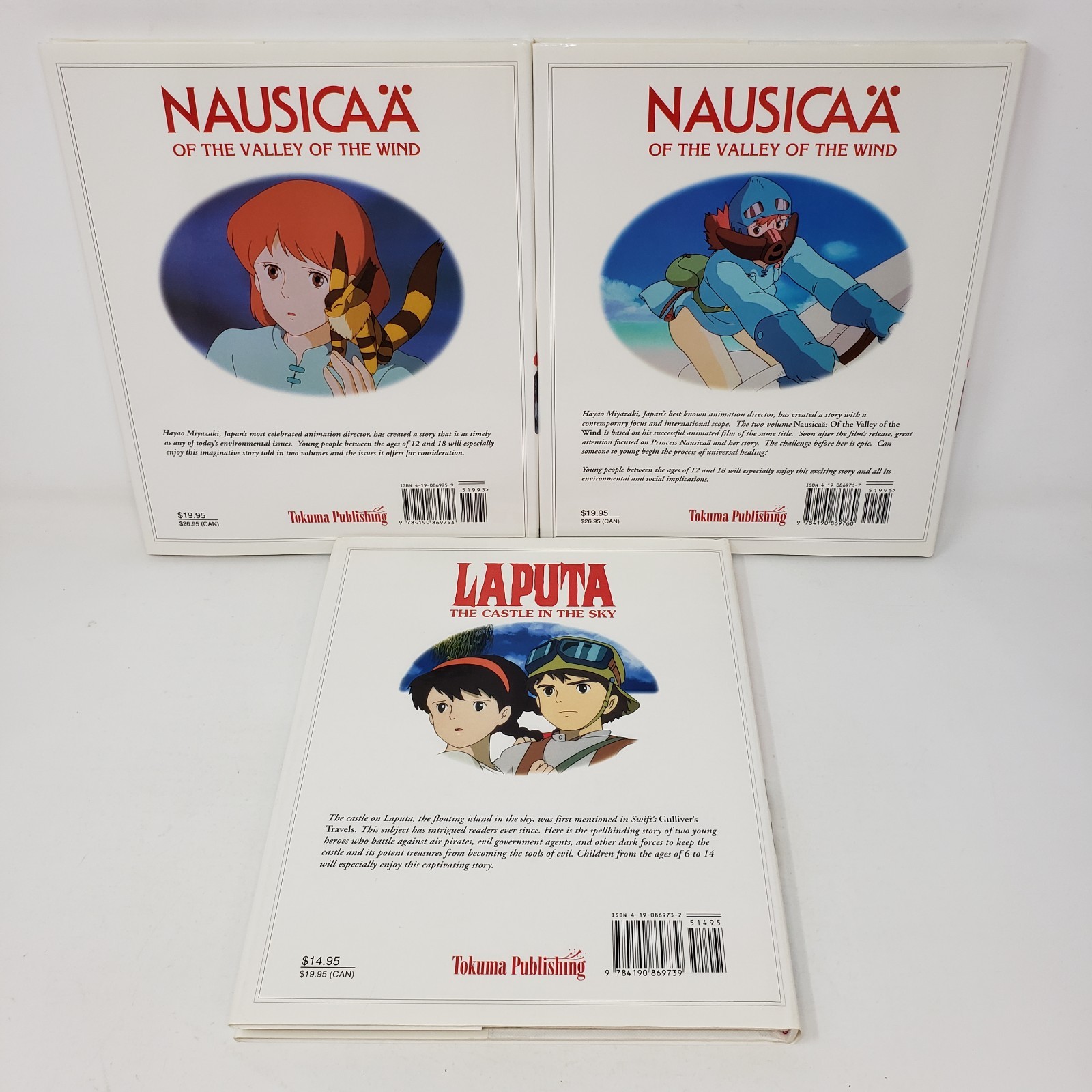 Tokuma’s Magical Adventure Series Lot of 3 by Hayao Miyazaki – Nausicaa, Laputa