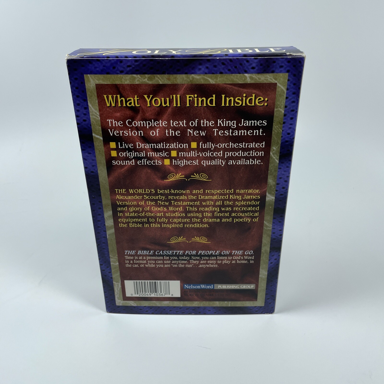 Holy Bible New Testament King James Version Alexander Scourby 12 Cassettes