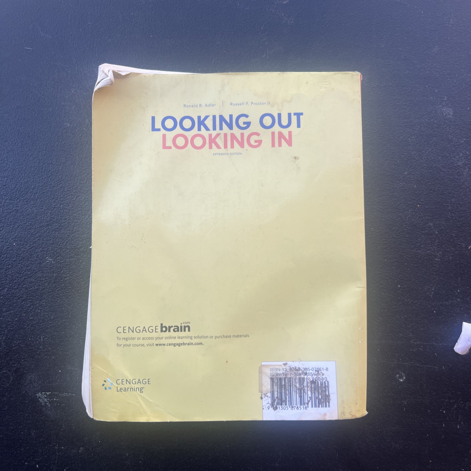 MindTap Course List Ser.: Looking Out, Looking In by Russell F. POOR CONDITION