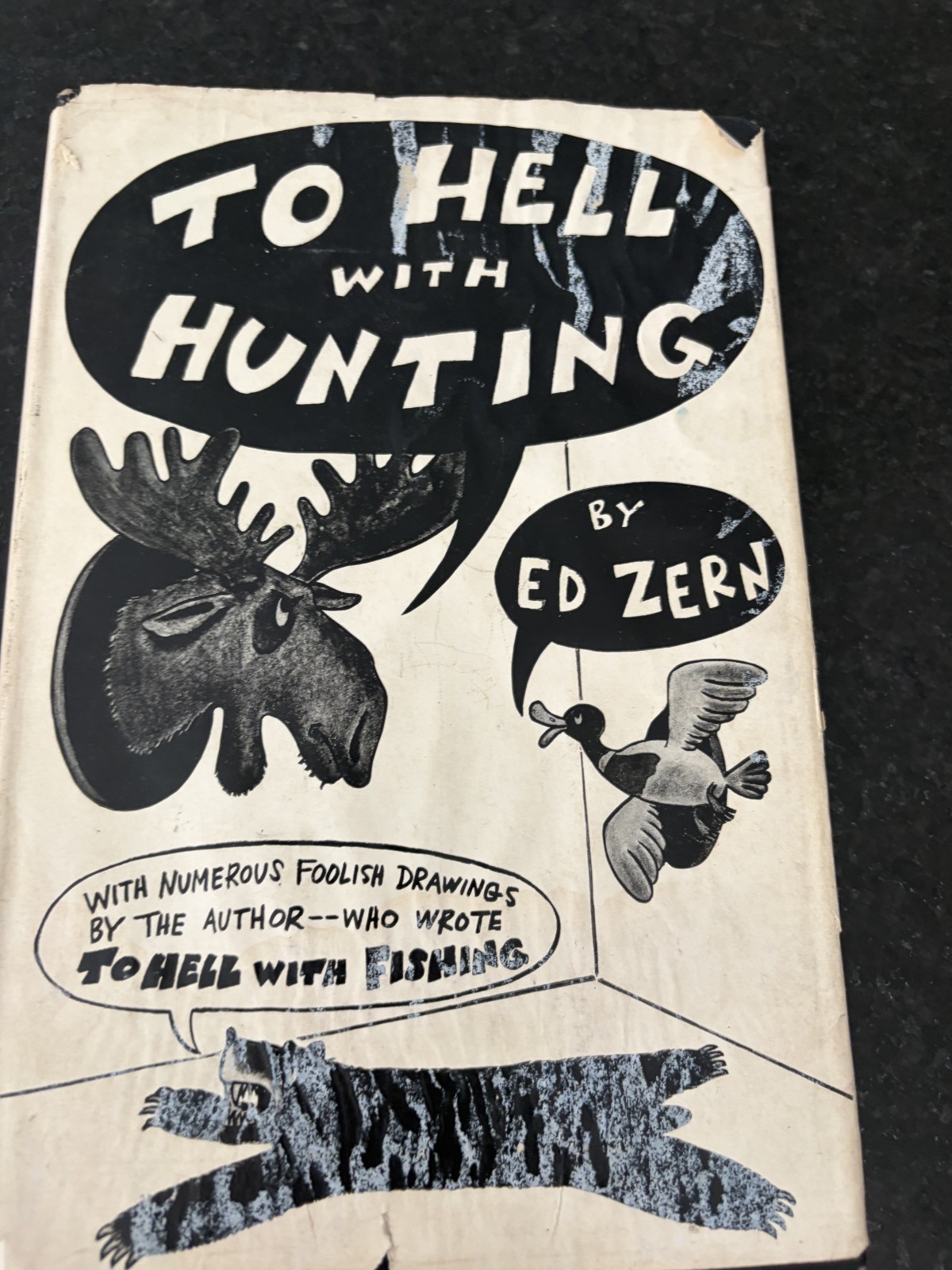 Ed Zern 3 Book Lot To Hell With Fishing Hunting How to Catch Fishermen HC DJ