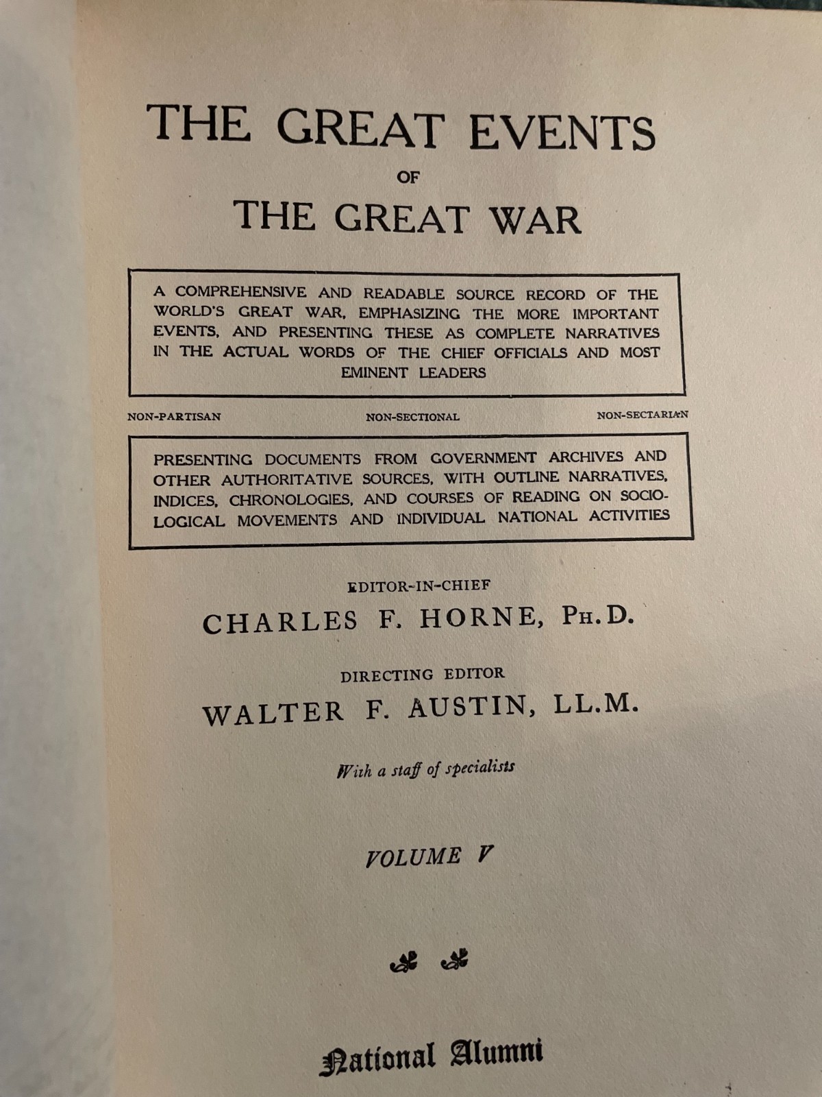 Source Records of the Great War (WWI) Volume V – A.D. 1917, 440 pages