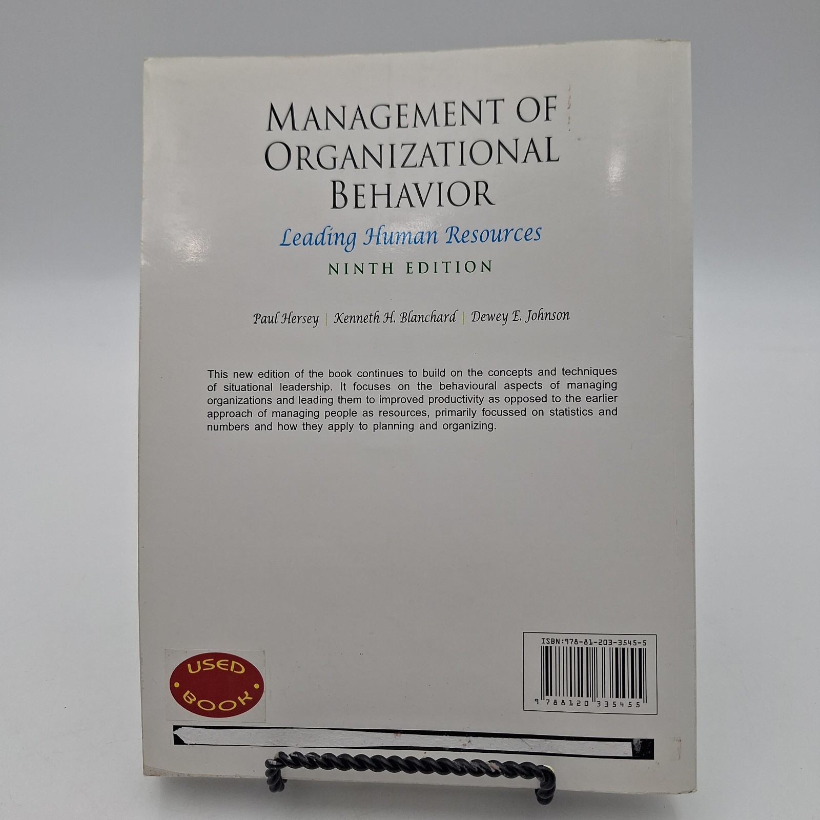 Management of Organizational Behavior Leading Human Resources 9th Edition