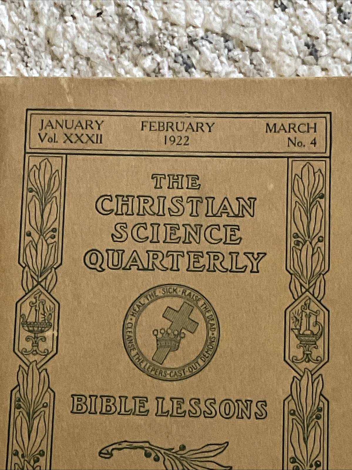 1922 Christian Science Quarterly Bible Lessons Paperback 6”x4” Staple Bound
