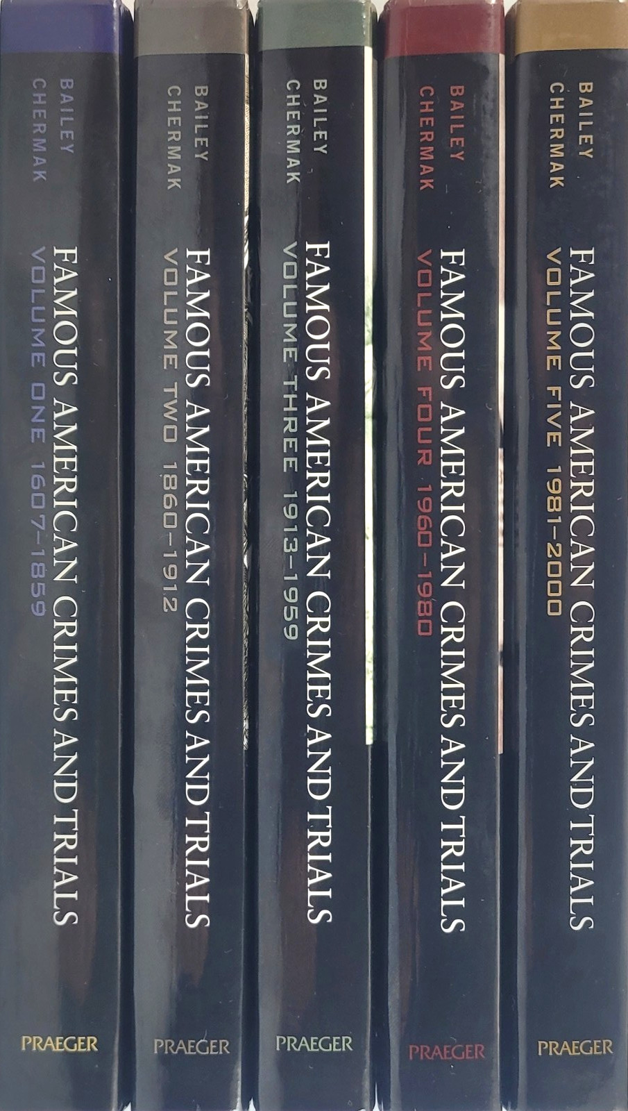 Famous American Crimes and Trials Complete 5 Vol Set Frankie Y Bailey Law Rfr