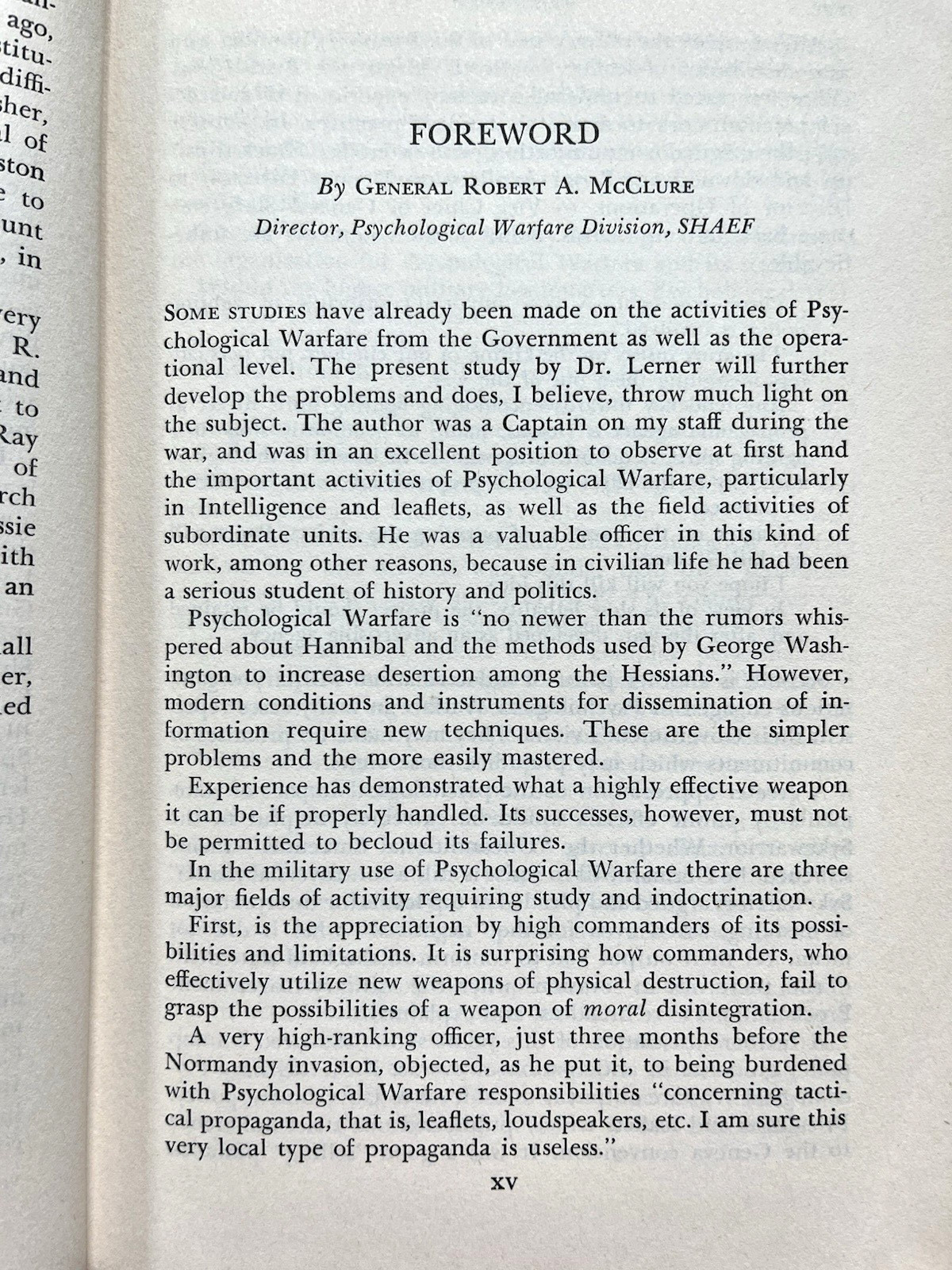 Sykewar: Psychological warfare against Germany by Daniel Lerner (1949, HC) VG
