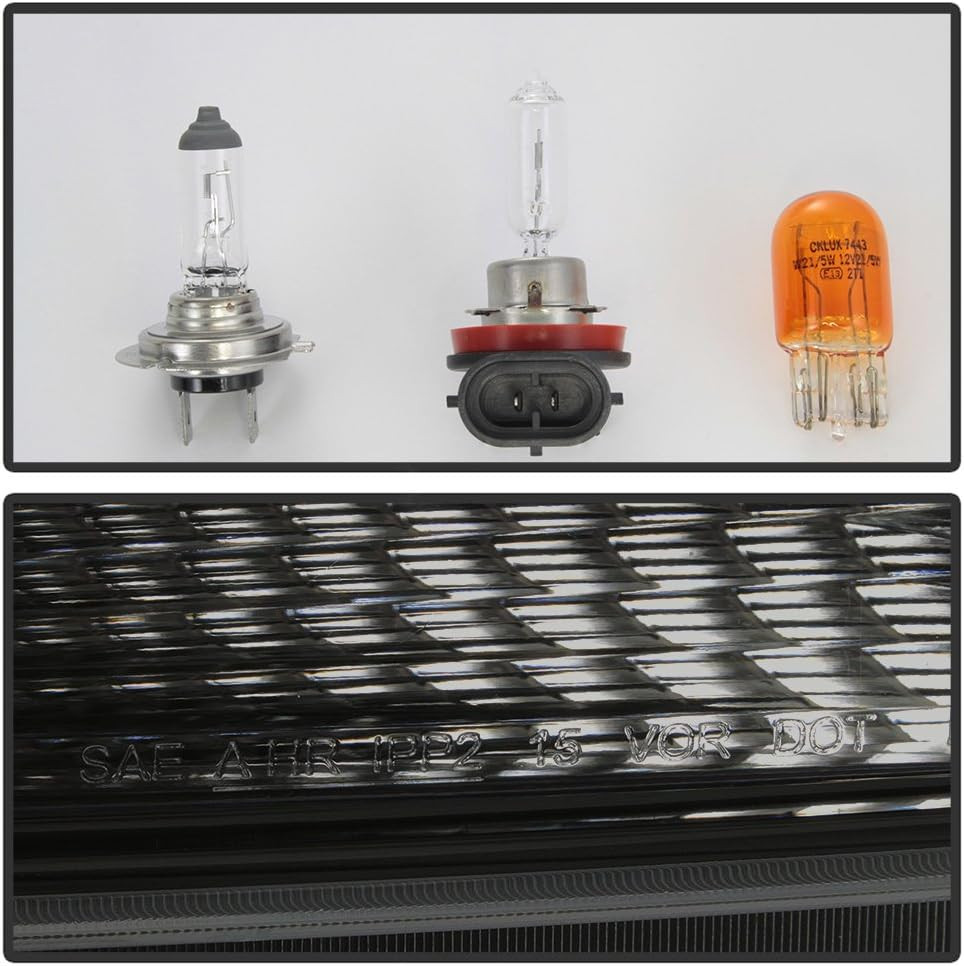 – for 2015-2022 Chevy Colorado Black Housing Smoked Lens LED Tube Dual Projector