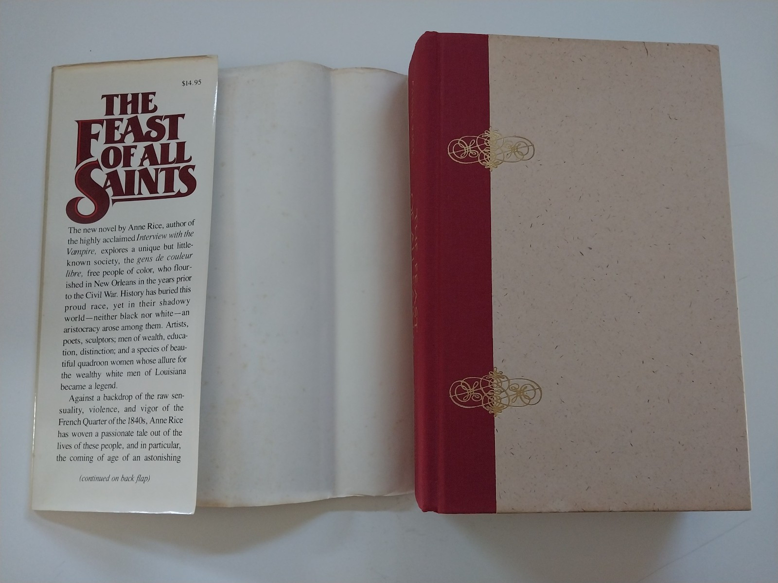 The Feast Of All Saints Anne Rice 1st Printing 1st Edition DJ signed/ inscribed