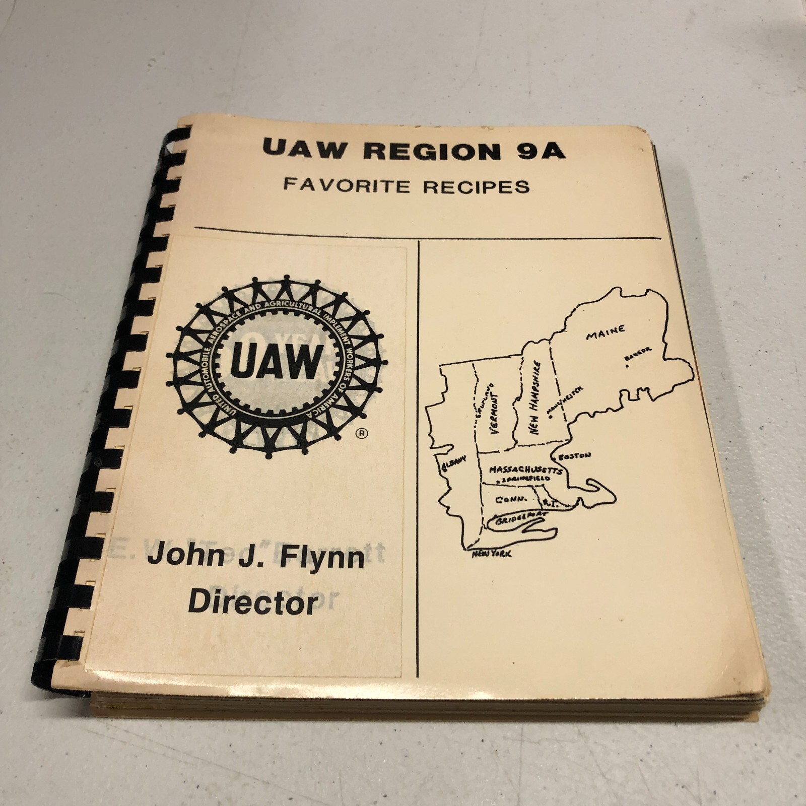 UAW Region 9A Favorite Recipes Cookbook John J Flynn Northeast USA 256 + Pages