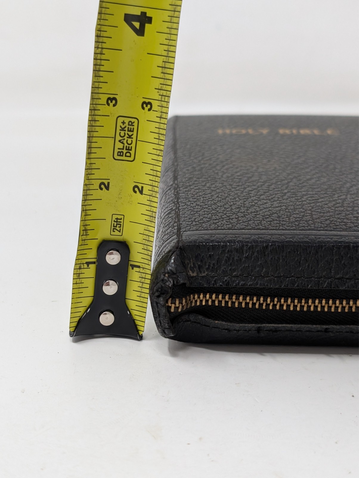 Vintage American Bible Society Holy Bible Leather Zip Zipper Maps 1961 50s 60s