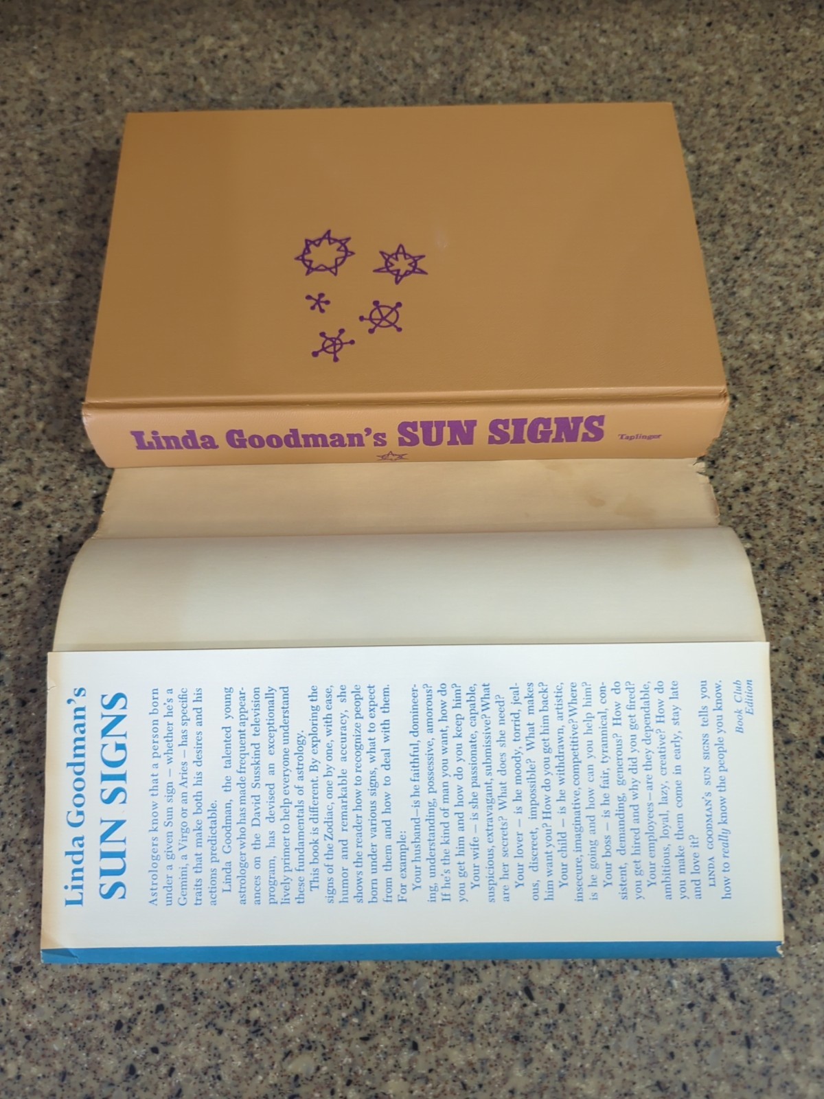 Vintage Linda Goodman’s Sun Signs HC DJ 1968 BCE Astrology, 1st Edition MCM