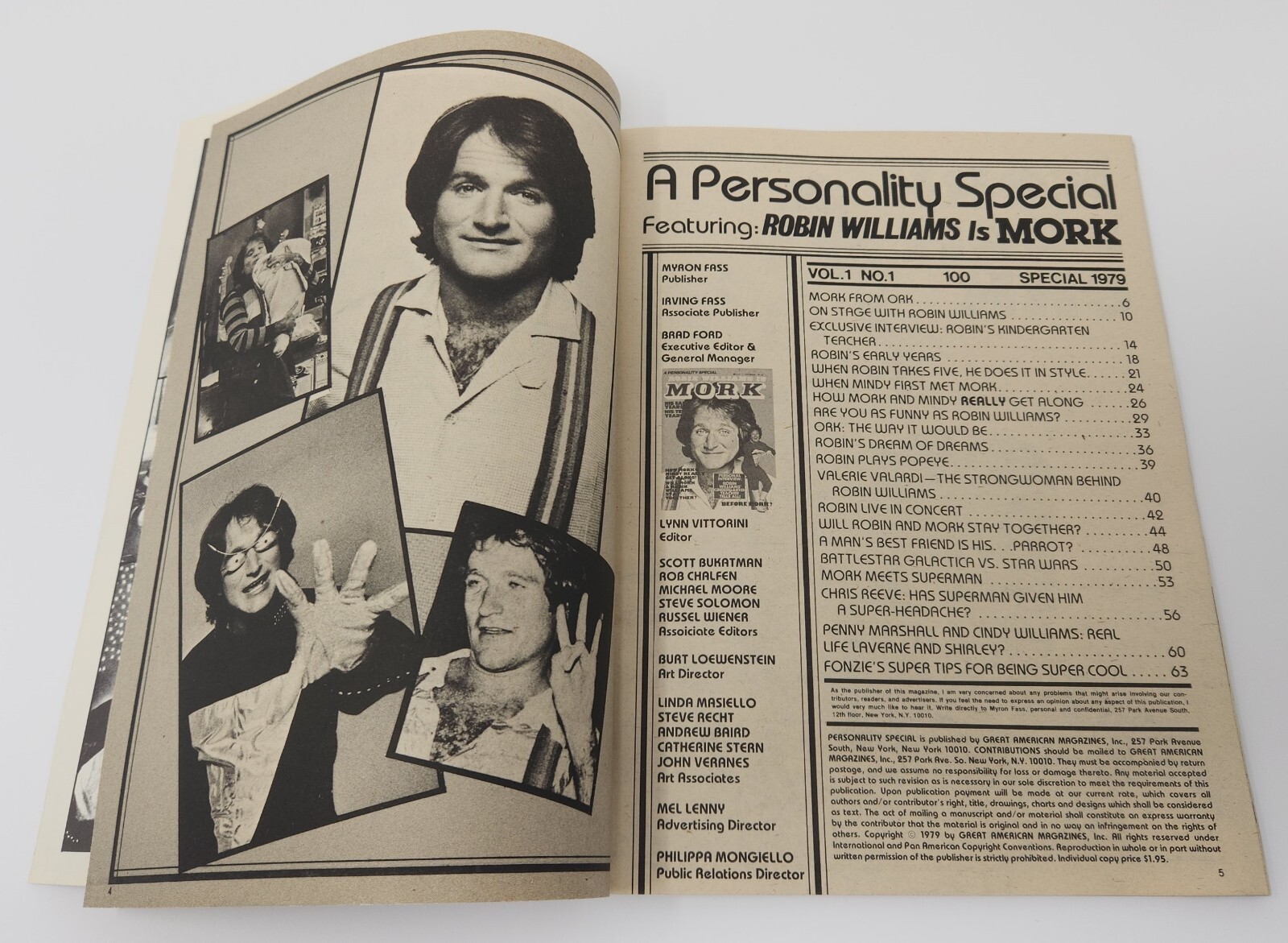 ROBIN WILLIAMS IS MORK Personality Special Magazine 1979 CHRISTOPHER REEVE