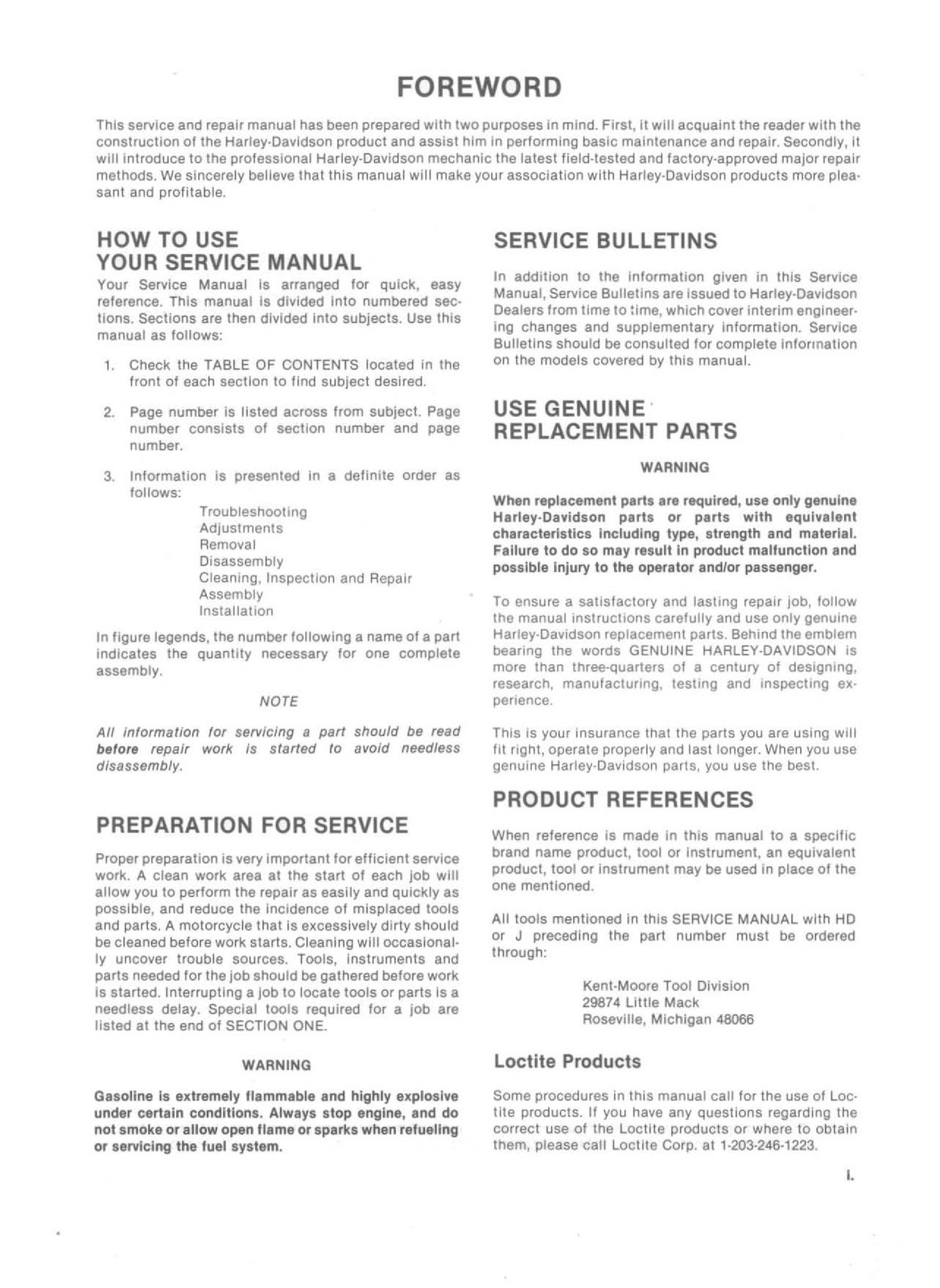 HARLEY-DAVIDSON XL XR Sportster 1000cc Service Manual 1979 To 1985, FOLDOUTS