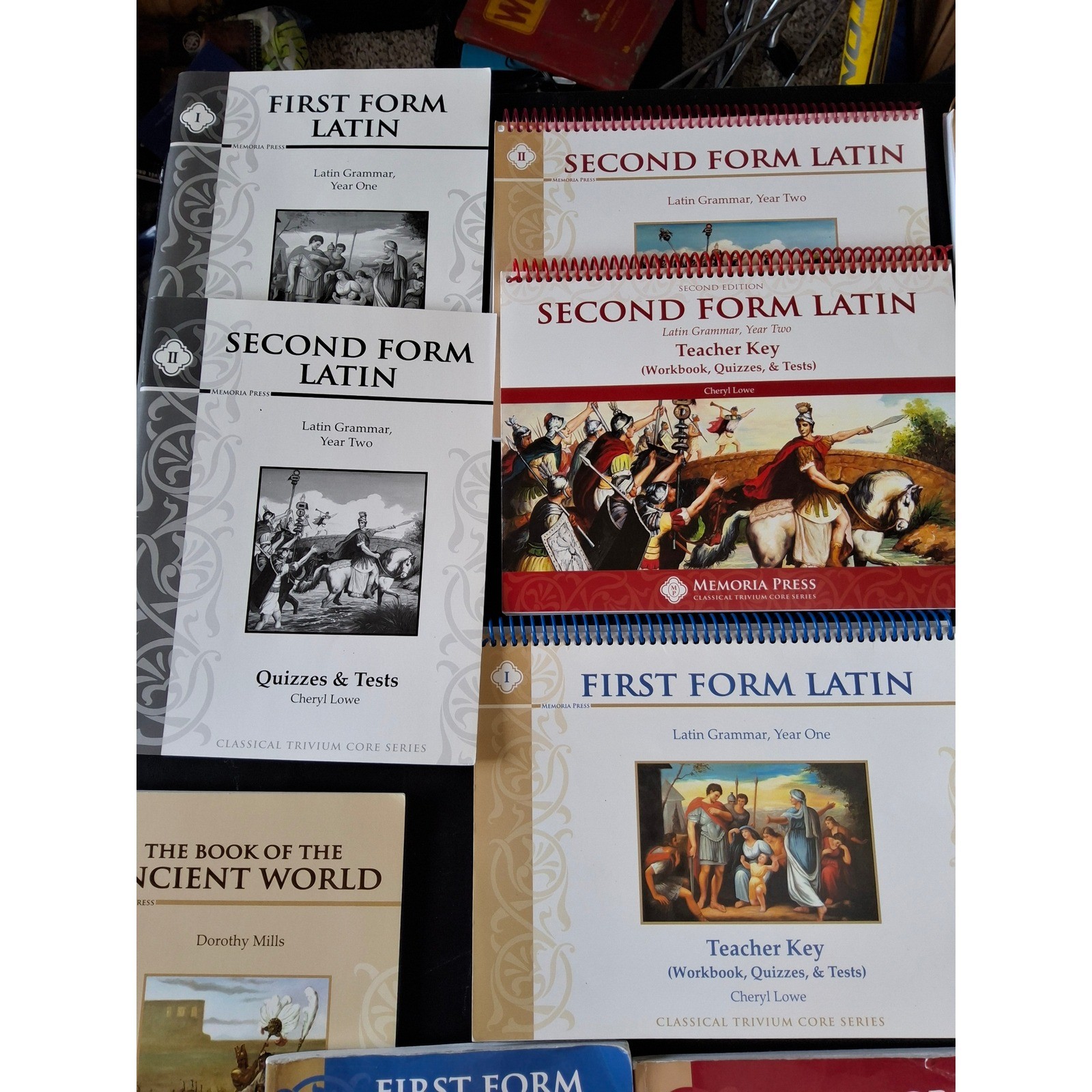 Memoria Press Latin Forms 1-4 Curriculum Set Teacher Student Books Incomplete