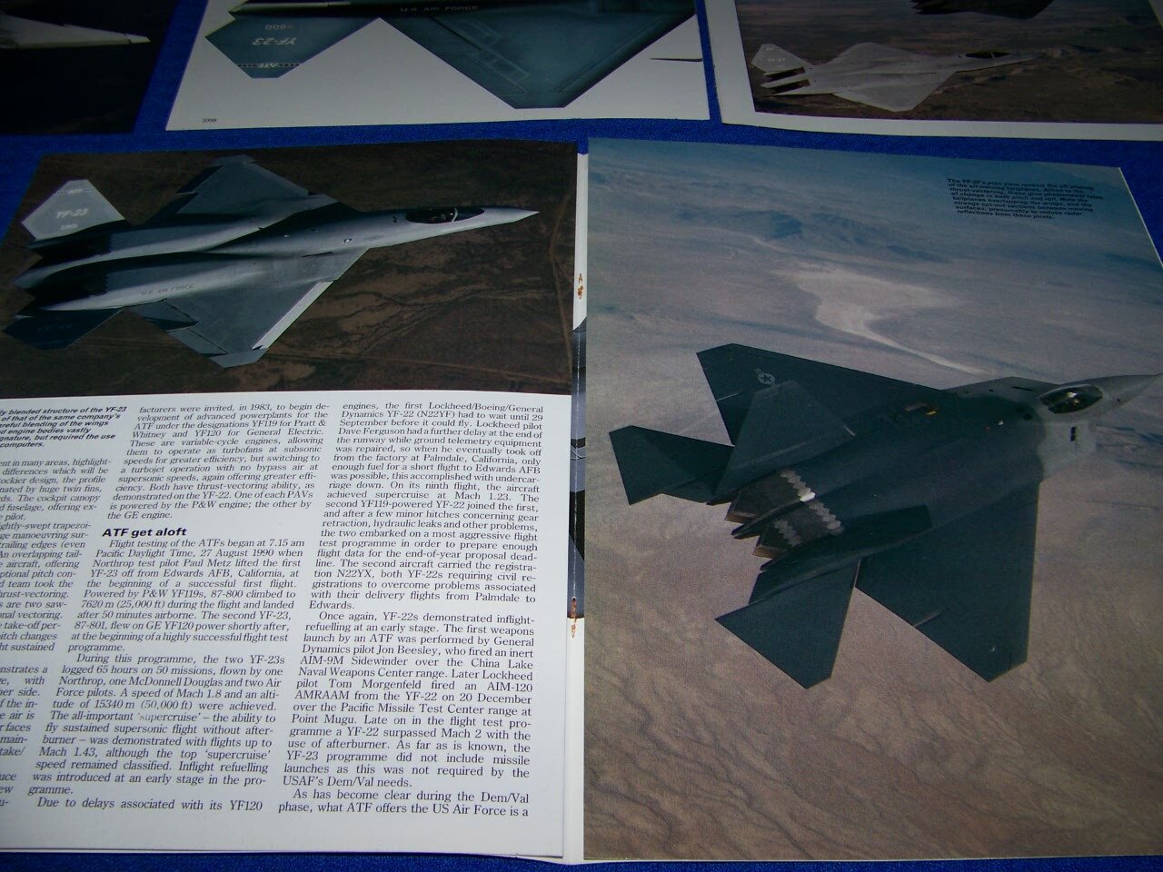 LOCKHEED/ BOEING YF-22 & YF-23 …4-PAGE PROFILE/2-PAGE 3-VIEWS/HISTORY (719BB)